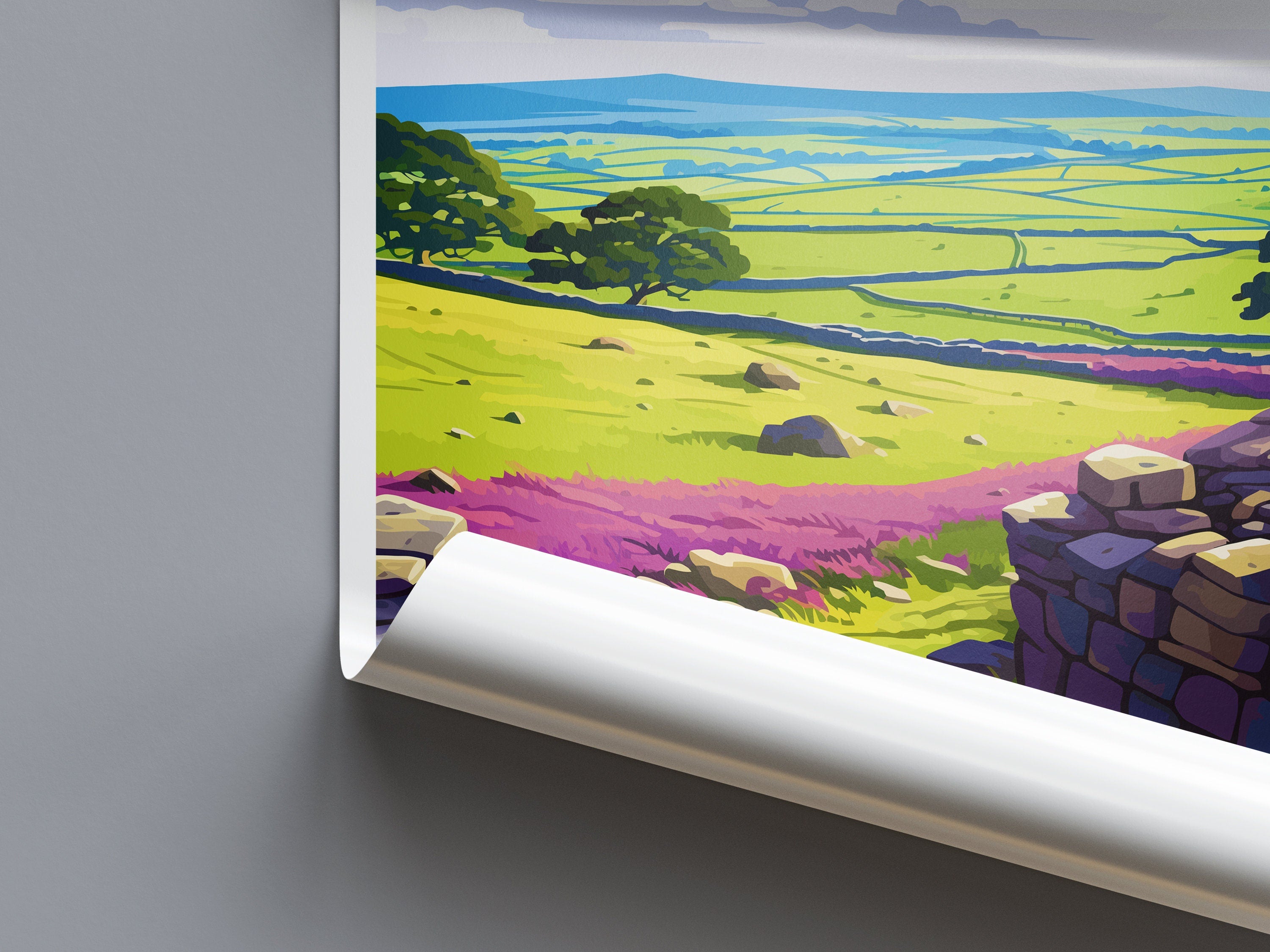 Northumberland Travel Print Wall Art Northumberland Wall Hanging Home Decor National Park Gift Northumberland Lovers National Park Wall Art