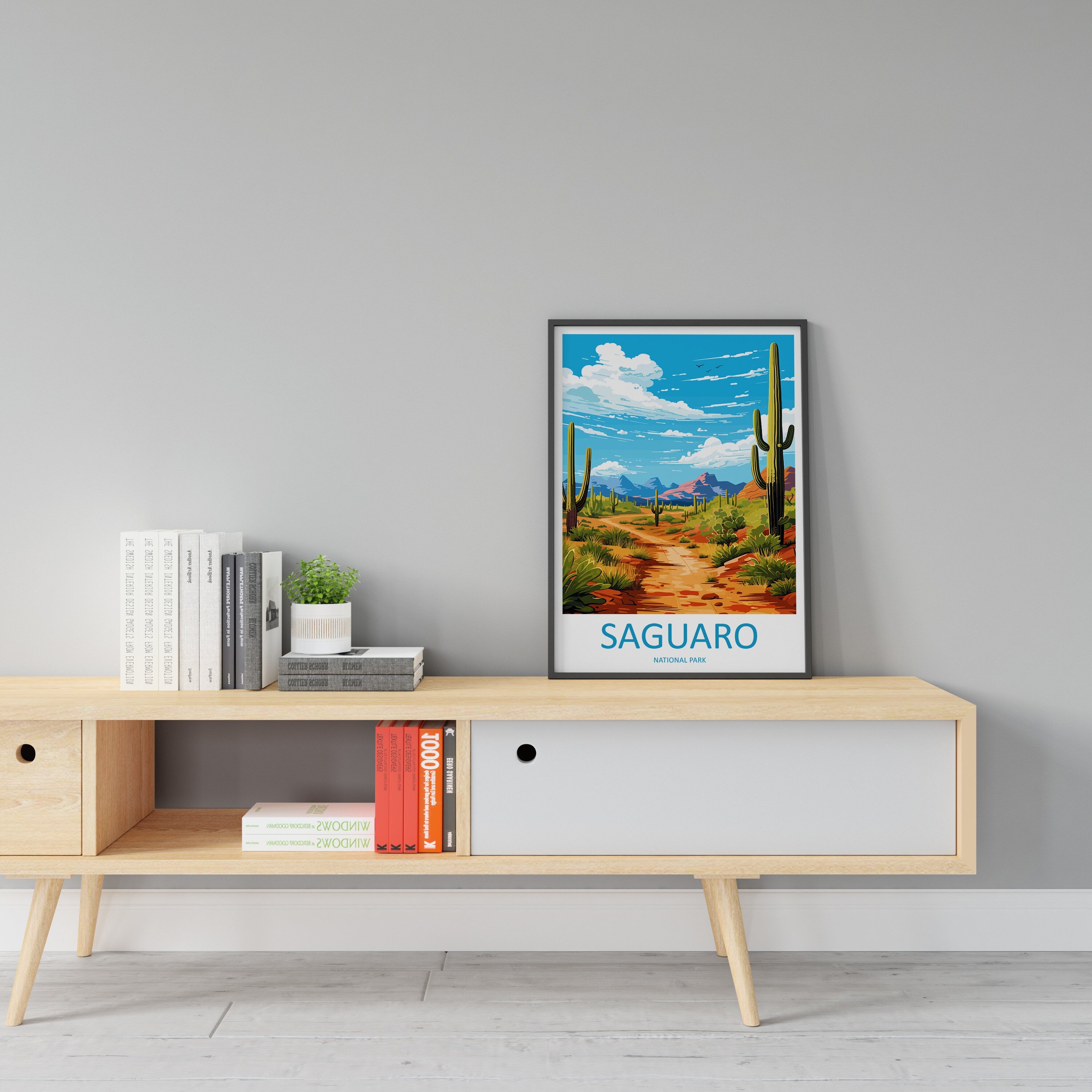 Saguaro National Park Travel Print Wall Art Saguaro National Park Wall Hanging Home Décor Saguaro National Park Gift Art Lovers Arizona Art