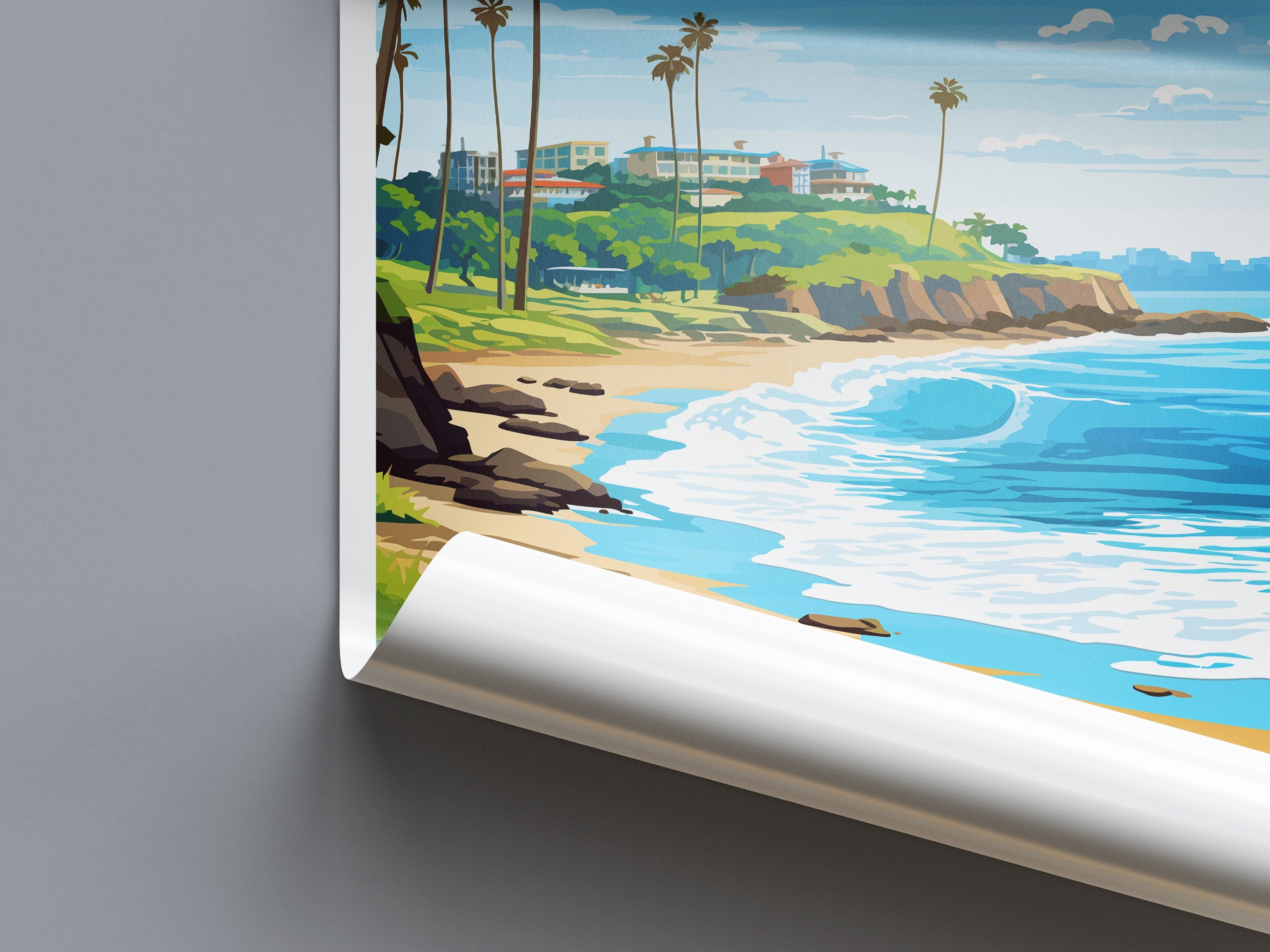 Laguna Beach Travel Print Wall Art Laguna Beach Wall Hanging Home Décor Laguna Beach Gift Art Lovers California Art Lover Gift