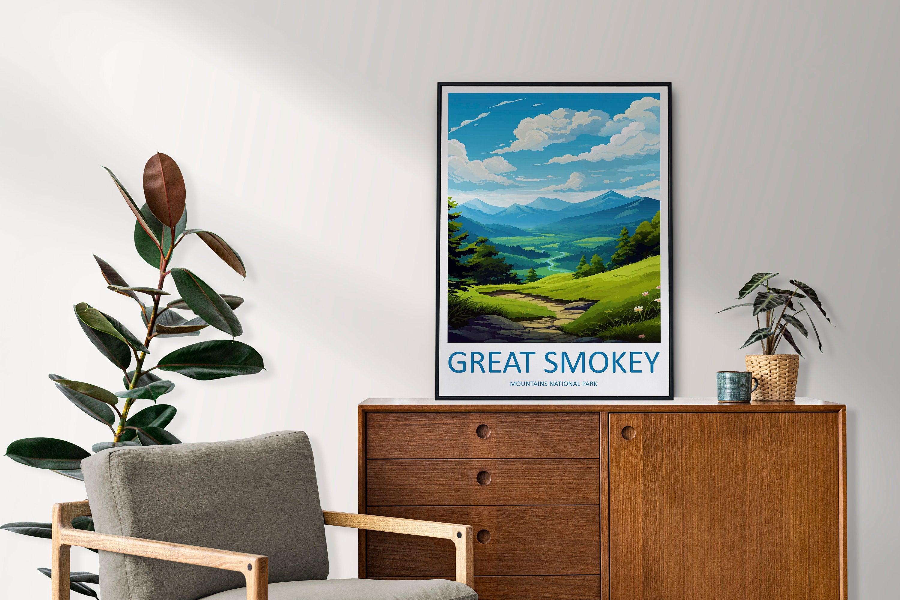 Great Smoky Mountains National Park Travel Print Wall Art Great Smoky Mountains National Park Wall Hanging Home Décor Great Smoky Mountains