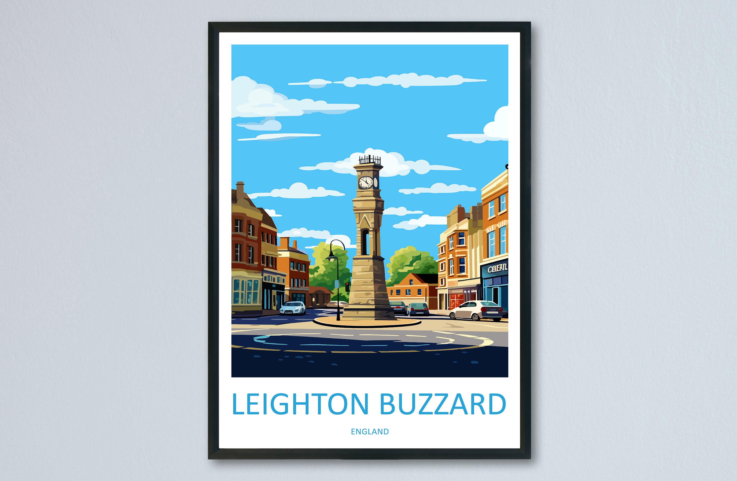 Leighton Buzzard Travel Print Wall Art Leighton Buzzard Wall Hanging Home Décor Leighton Buzzard Gift Art Lovers England Art Lover Gift