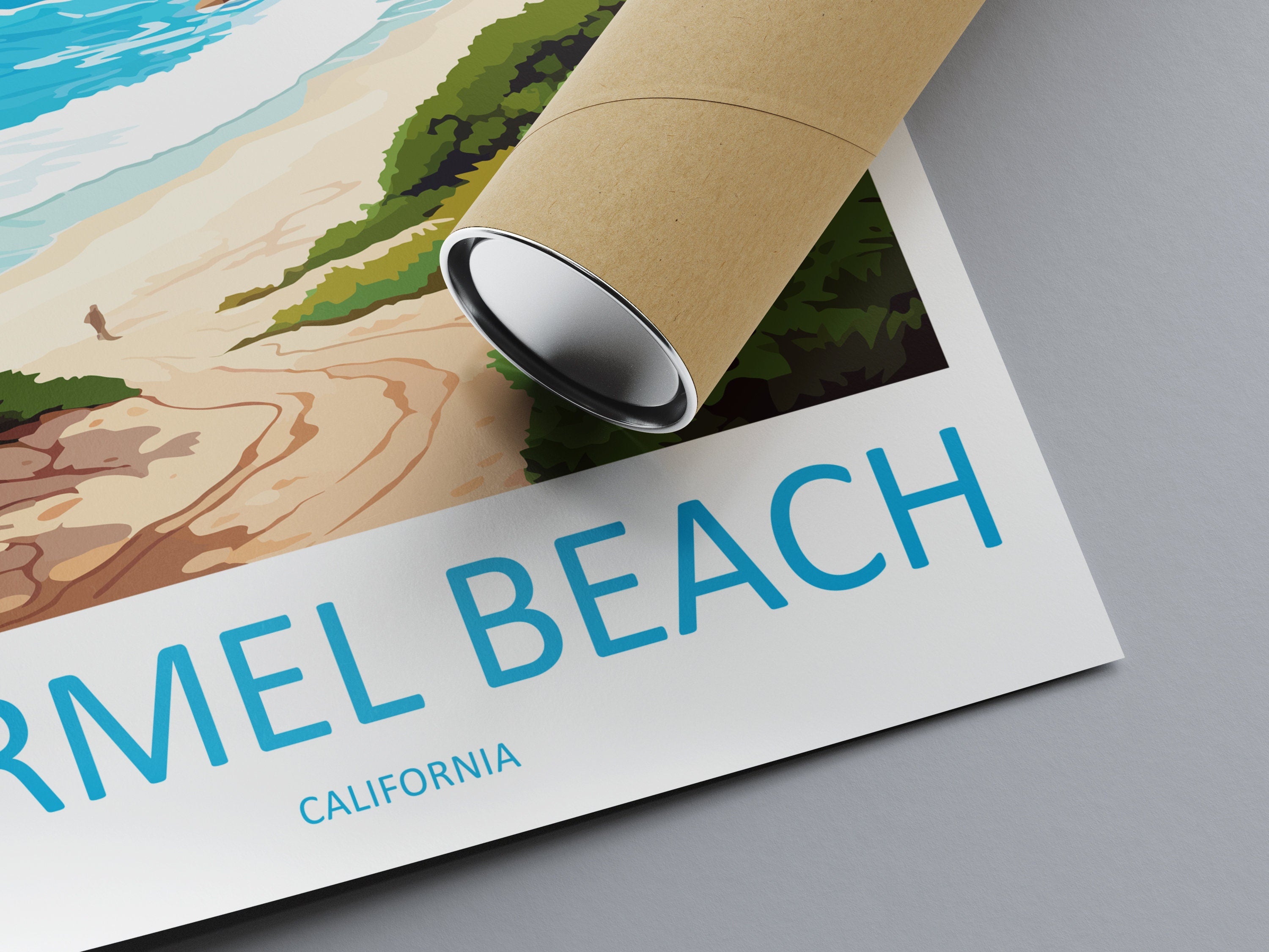 Carmel Beach Travel Print Wall Art Carmel Beach Wall Hanging Home Décor Carmel Beach Gift Art Lovers California Art Lover Gift