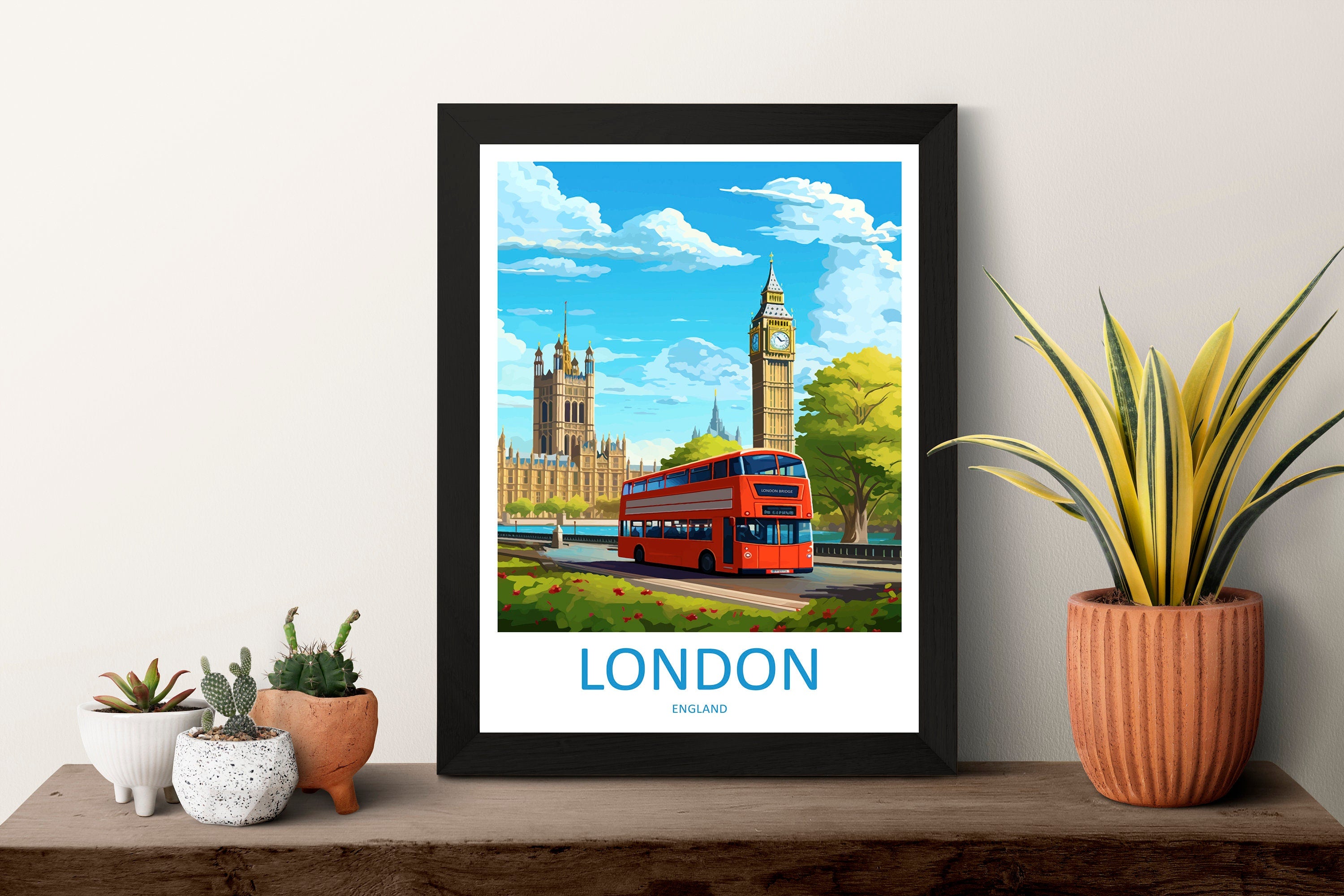 London Travel Print Wall Art London Wall Hanging Home Décor London Gift Art Lovers England Art Lover Gift London Travel Gift