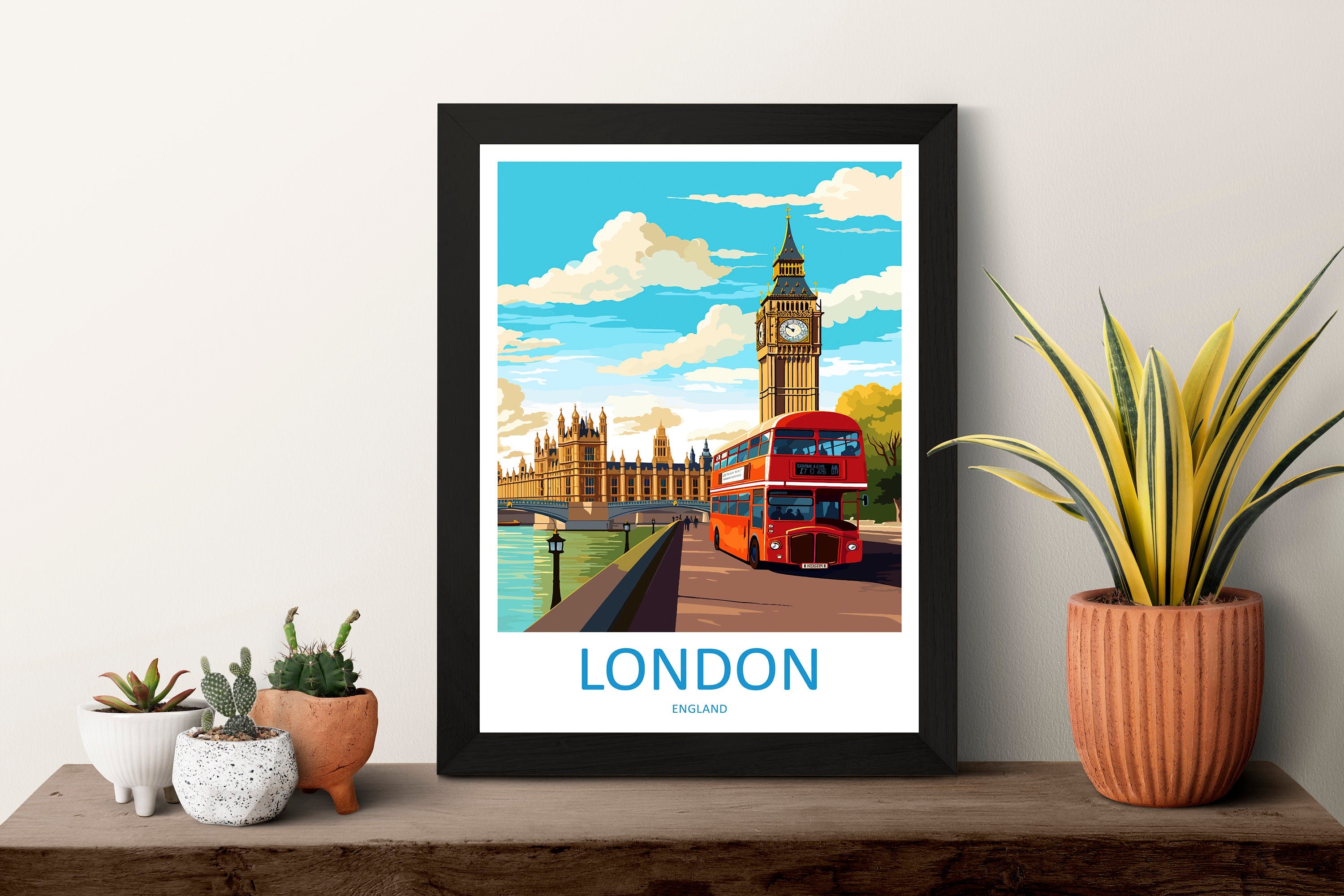 London Travel Print Wall Art London Wall Hanging Home Décor London Gift Art Lovers England Art Lover Gift London Travel Gift