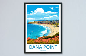 Dana Point Travel Print Wall Art Dana Point Wall Hanging Home Décor Dana Point Gift Art Lovers California Art Lover Gift