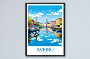 Aveiro Travel Print Wall Art Aveiro Wall Hanging Home Décor Aveiro Gift Art Lovers Portugal Art Lover Gift Aveiro Wall Décor Print