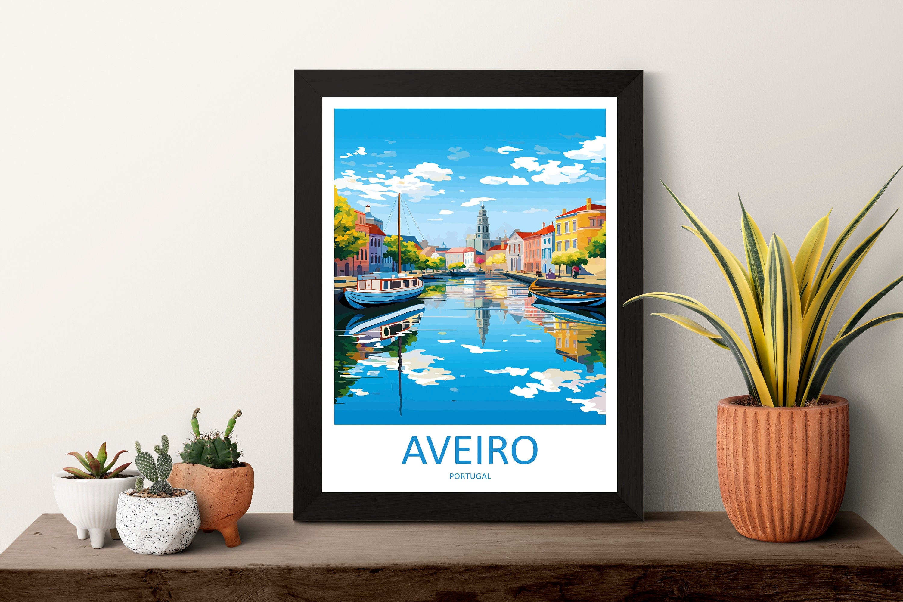 Aveiro Travel Print Wall Art Aveiro Wall Hanging Home Décor Aveiro Gift Art Lovers Portugal Art Lover Gift Aveiro Wall Décor Print