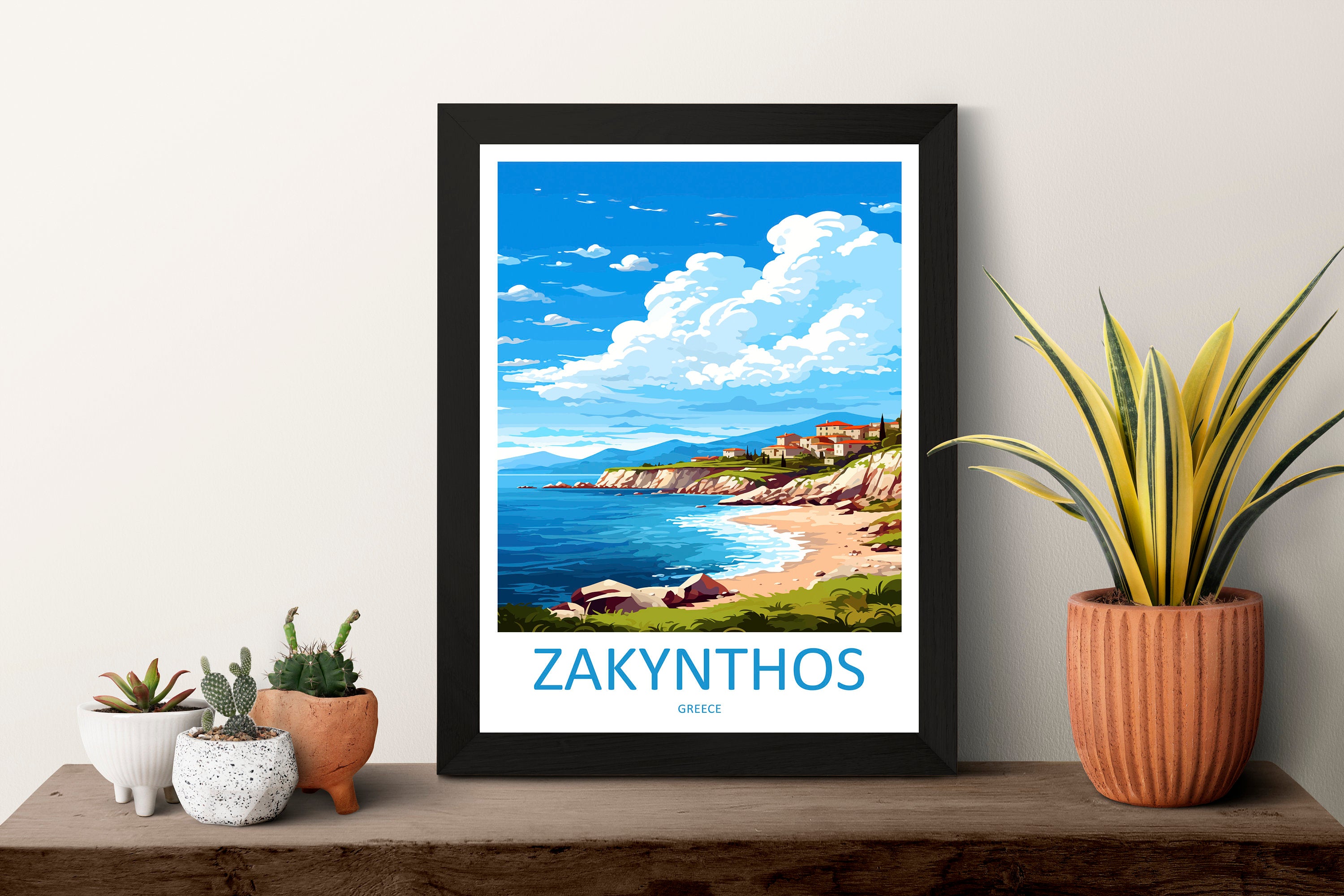 Zakynthos Travel Print Wall Art Zakynthos Greece Wall Hanging Home Decoration Zakynthos Gift Art Lovers Wall Art Print Zakynthos Greek Print