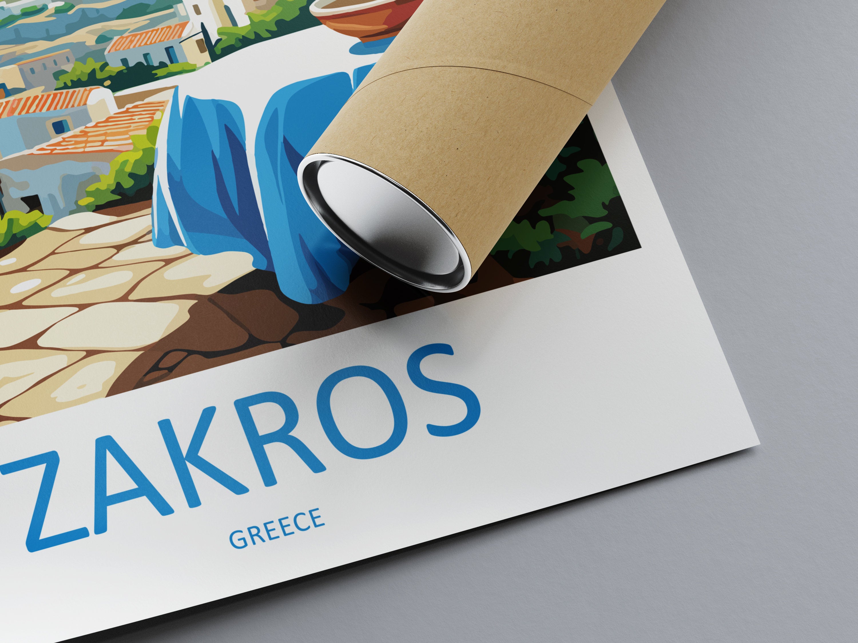 Zakros Travel Print Wall Art Zakros Greece Wall Hanging Home Decoration Zakros Gift Art Lovers Wall Art Print Zakros Greece Wall Poster Art