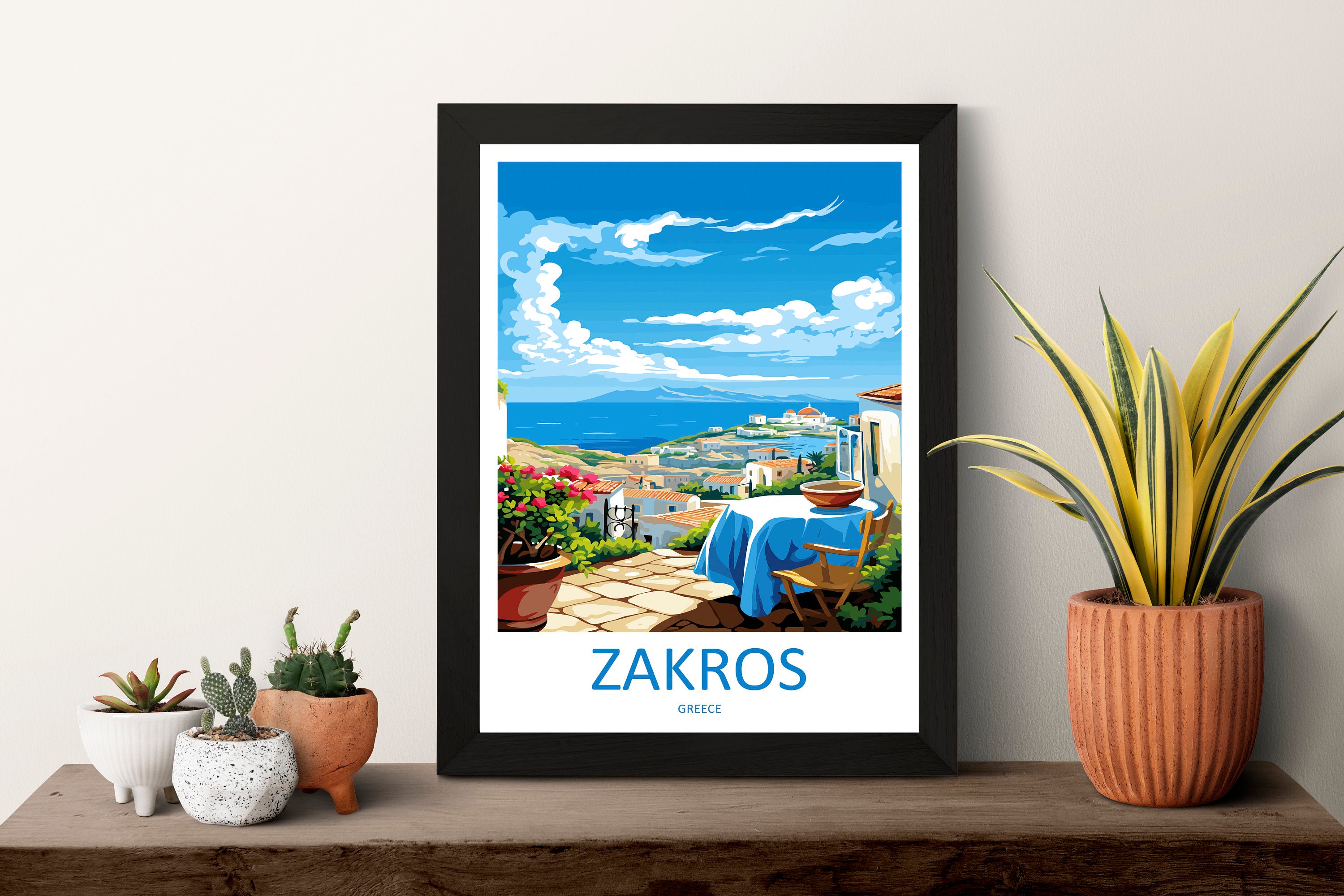 Zakros Travel Print Wall Art Zakros Greece Wall Hanging Home Decoration Zakros Gift Art Lovers Wall Art Print Zakros Greece Wall Poster Art