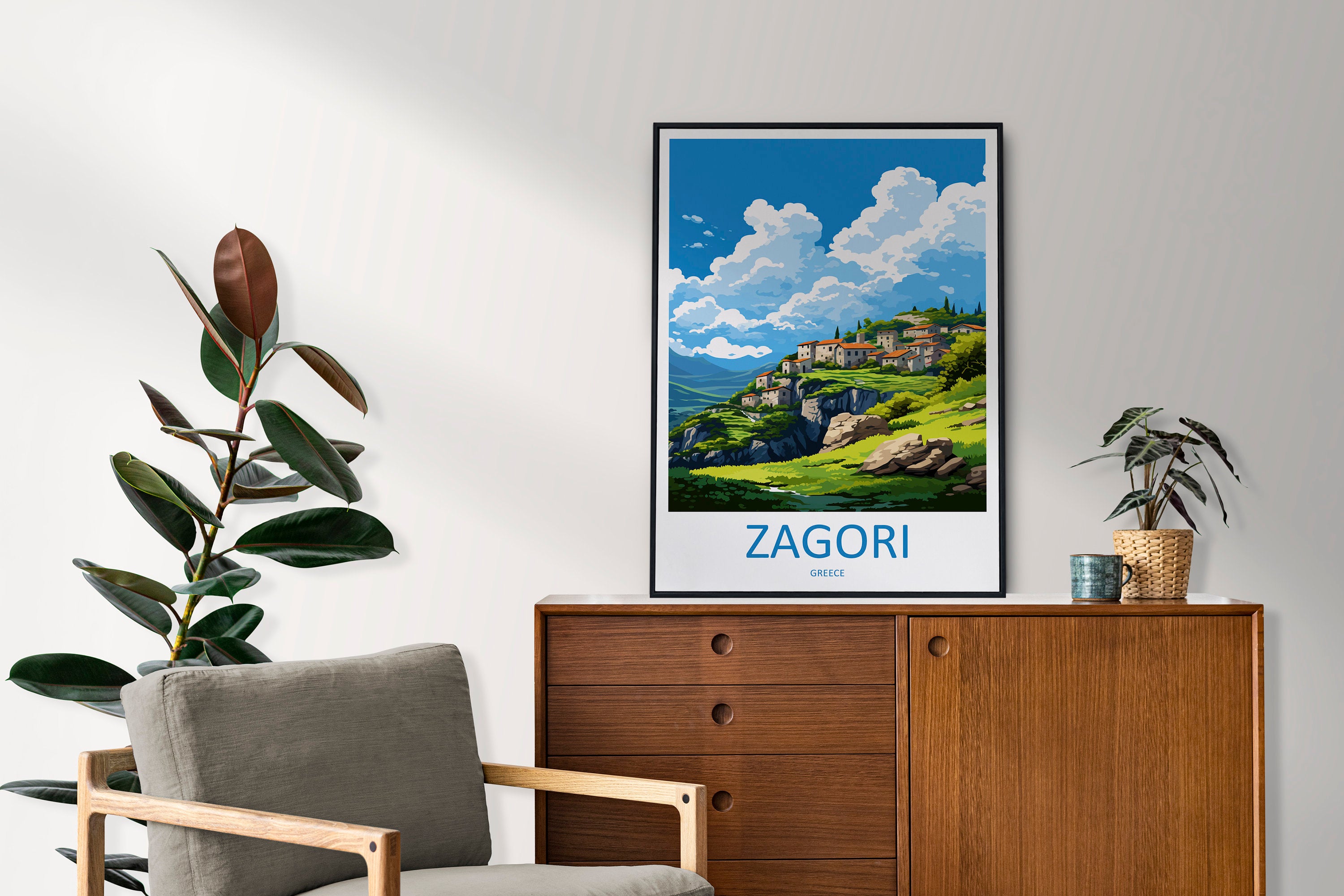 Zagori Travel Print Wall Art Zagori Greece Wall Hanging Home Decoration Zagori Gift Art Lovers Wall Art Print Zagori Greece Wall Poster Art