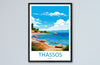 Thassos Travel Print Wall Art Thassos Greece Wall Hanging Home Decoration Thassos Gift Art Lovers Wall Art Print Thassos Greece Wall Art