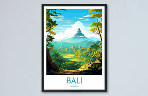 Bali Travel Print Wall Art Bali Wall Hanging Home Décor Bali Gift Art Lovers Indonesia Art Lover Gift Bali Travel Art Poster