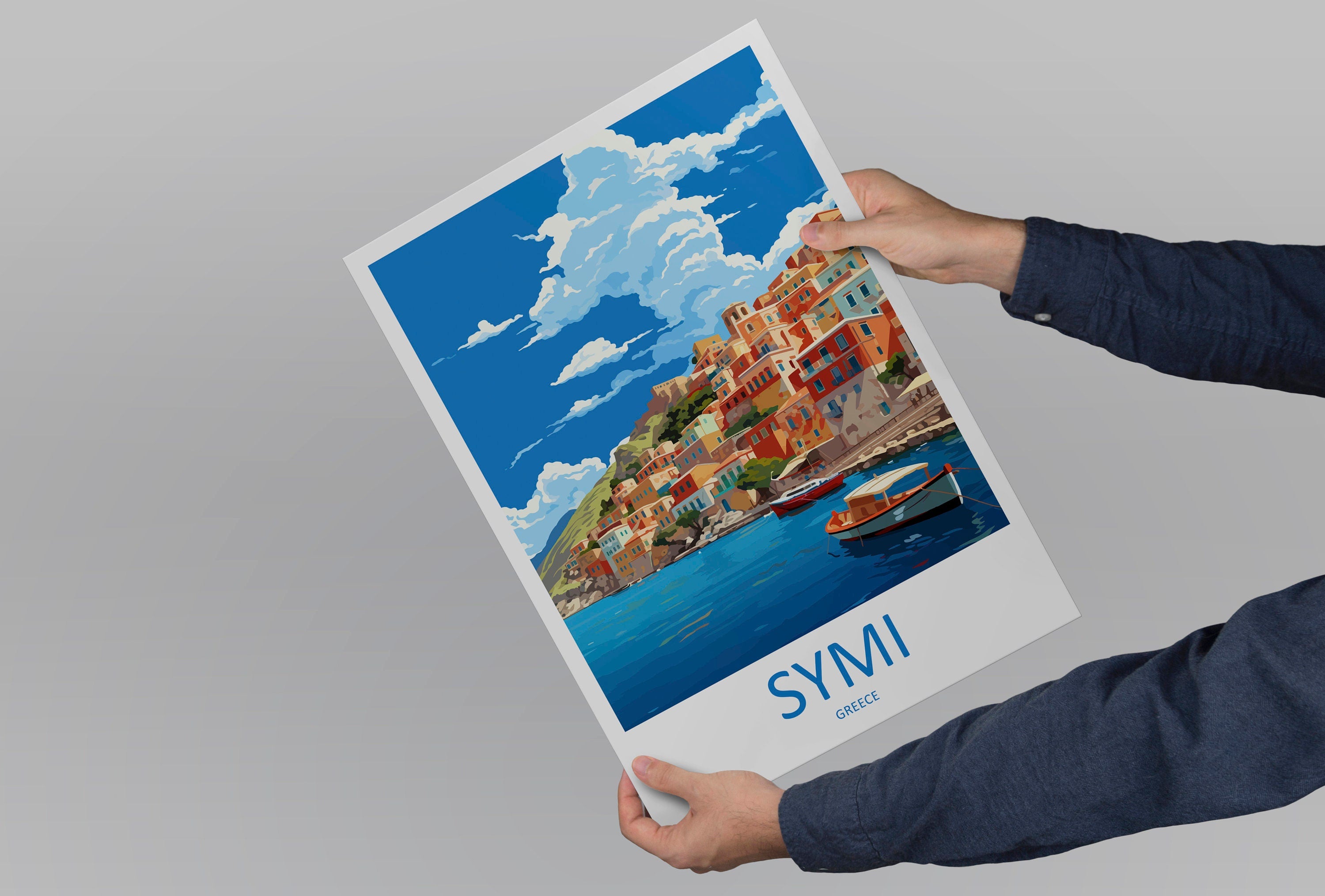 Symi Travel Print Wall Art Symi Greece Wall Hanging Home Decor Symi Gift Art Lovers Wall Art Print Symi Greece Wall Art Poster