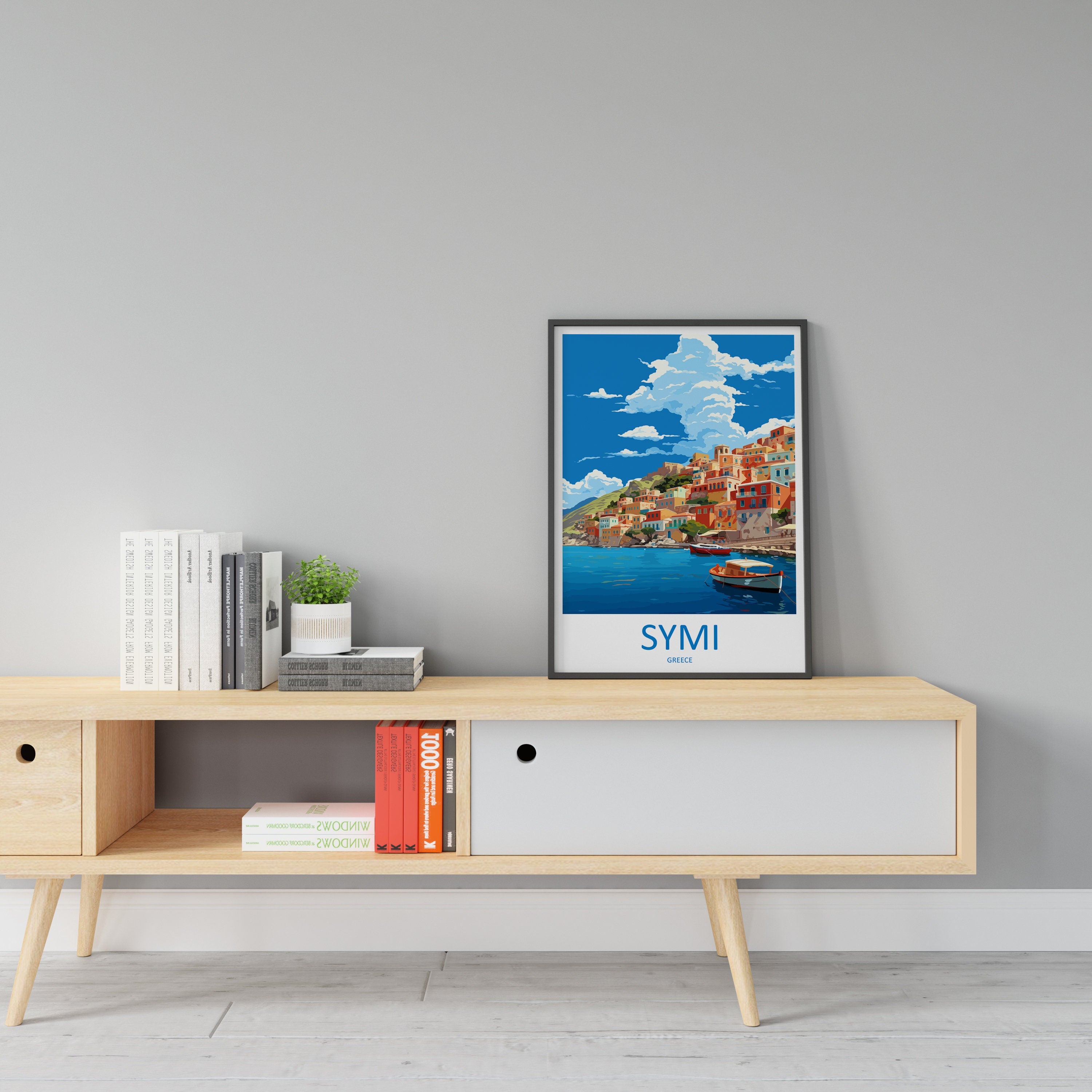 Symi Travel Print Wall Art Symi Greece Wall Hanging Home Decor Symi Gift Art Lovers Wall Art Print Symi Greece Wall Art Poster