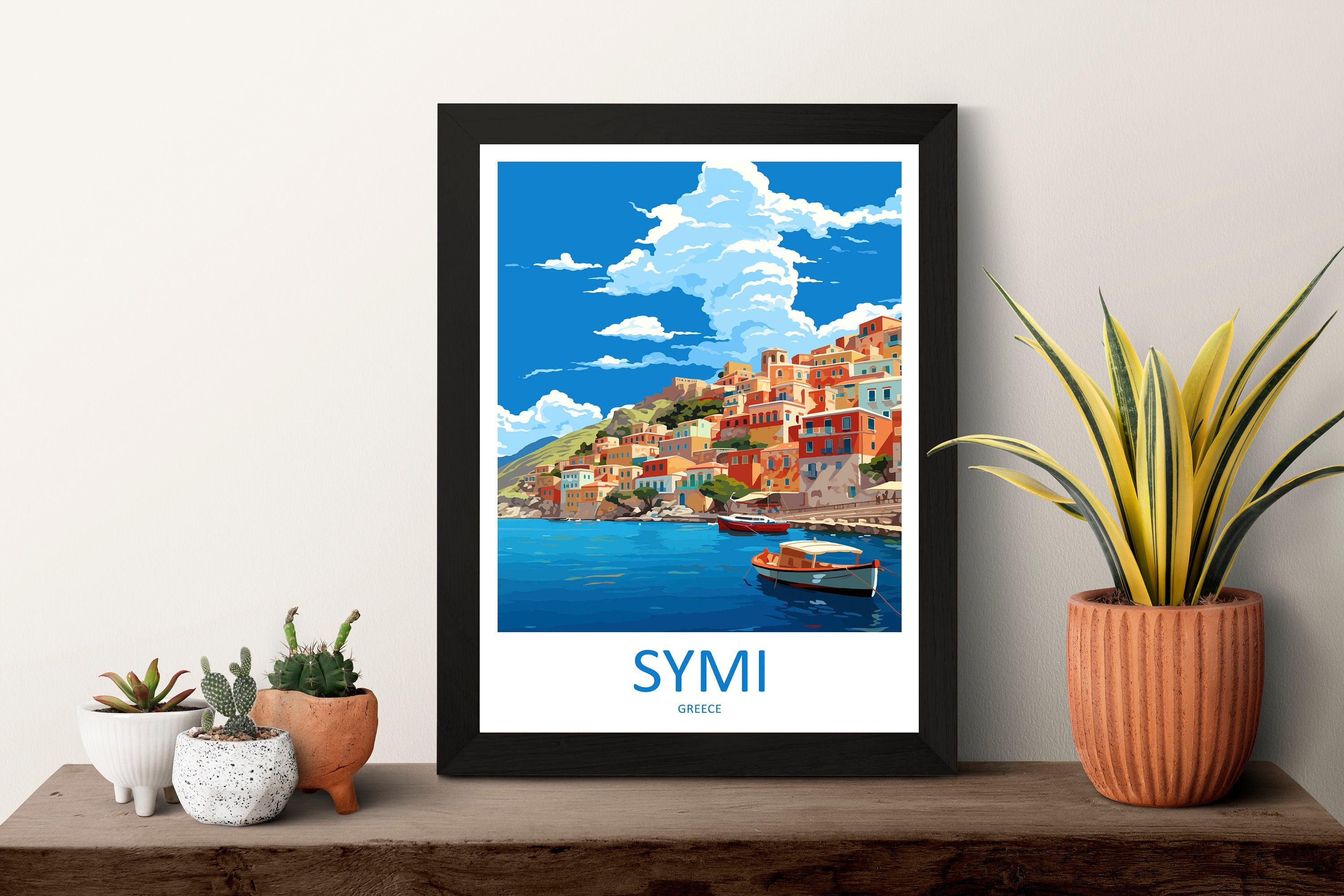 Symi Travel Print Wall Art Symi Greece Wall Hanging Home Decor Symi Gift Art Lovers Wall Art Print Symi Greece Wall Art Poster