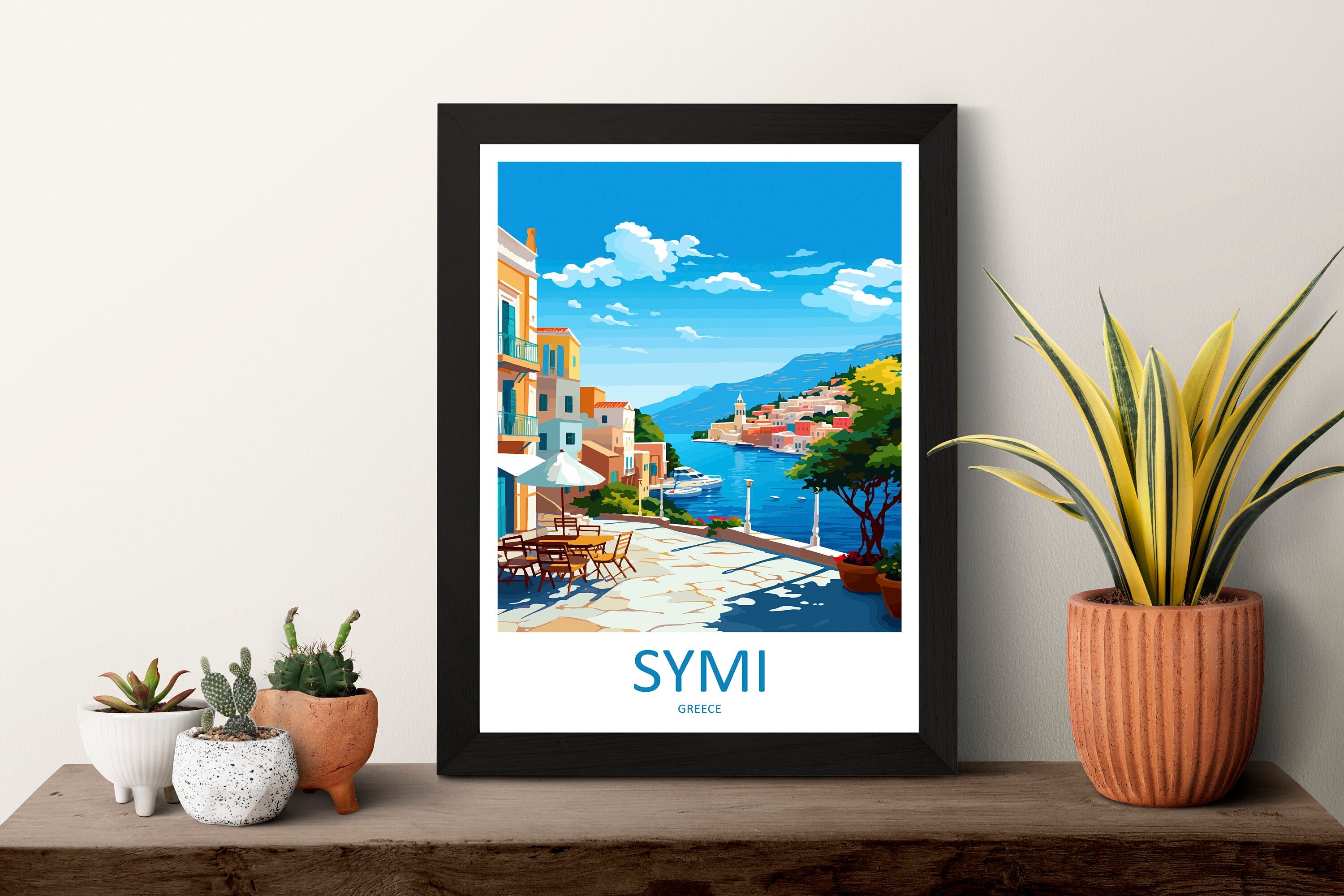 Symi Travel Print Wall Art Symi Greece Wall Hanging Home Decor Symi Gift Art Lovers Wall Art Print Symi Greece Wall Art Poster