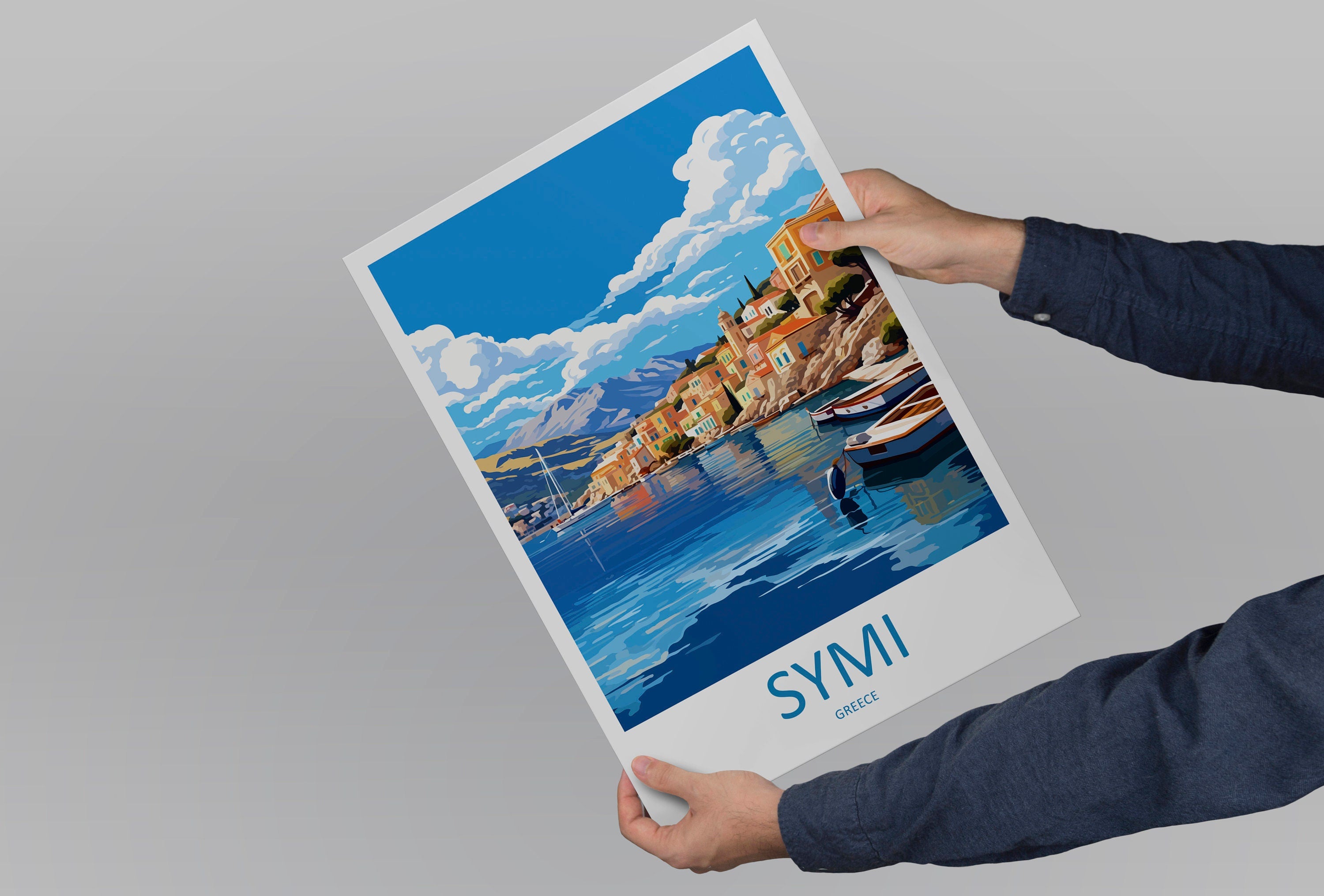 Symi Travel Print Wall Art Symi Greece Wall Hanging Home Decor Symi Gift Art Lovers Wall Art Print Symi Greece Wall Art Poster