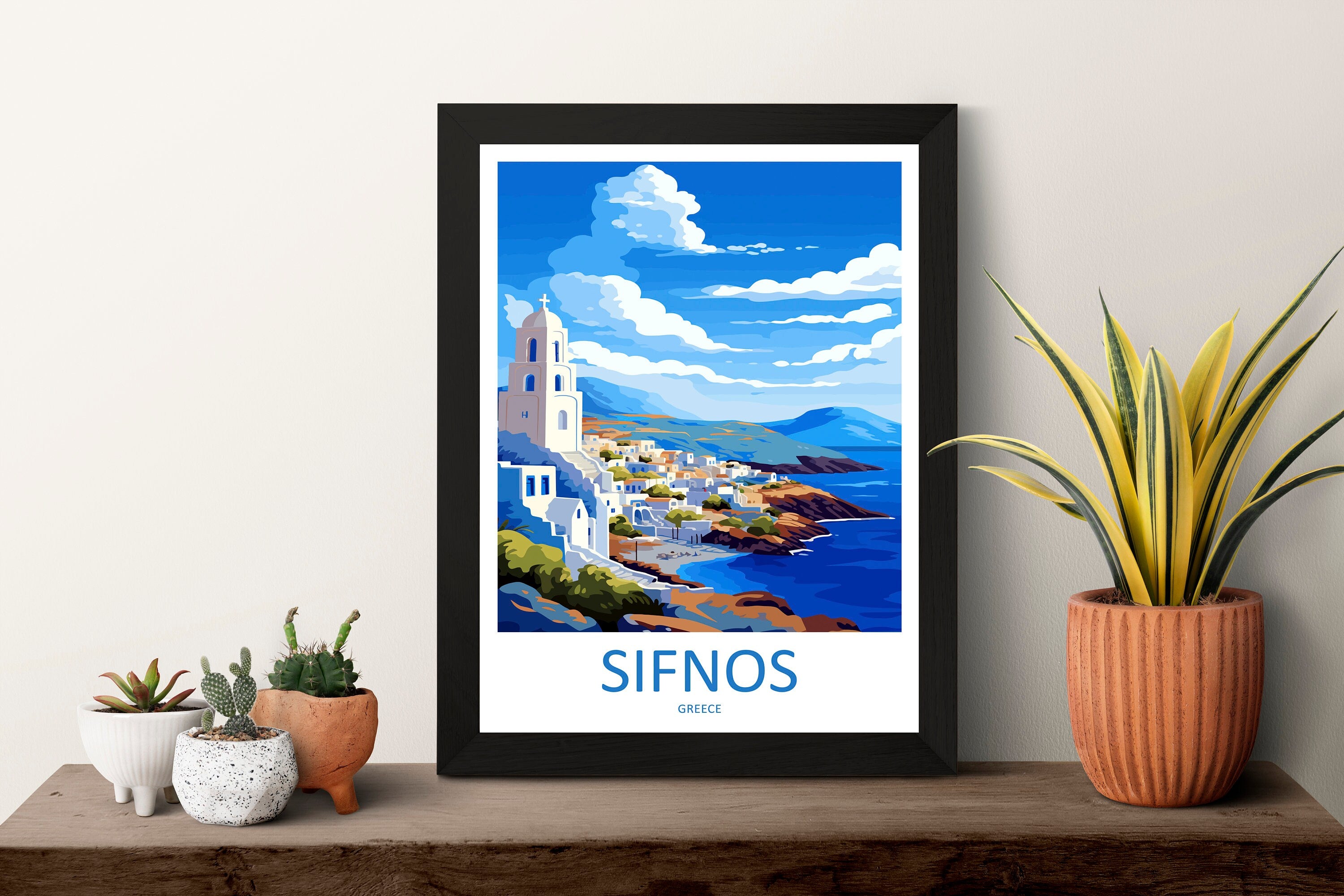 Sifnos Travel Print Wall Art Sifnos Greece Wall Hanging Home Decoration Sifnos Gift Art Lovers Wall Art Print Sifnos Greece Wall Art