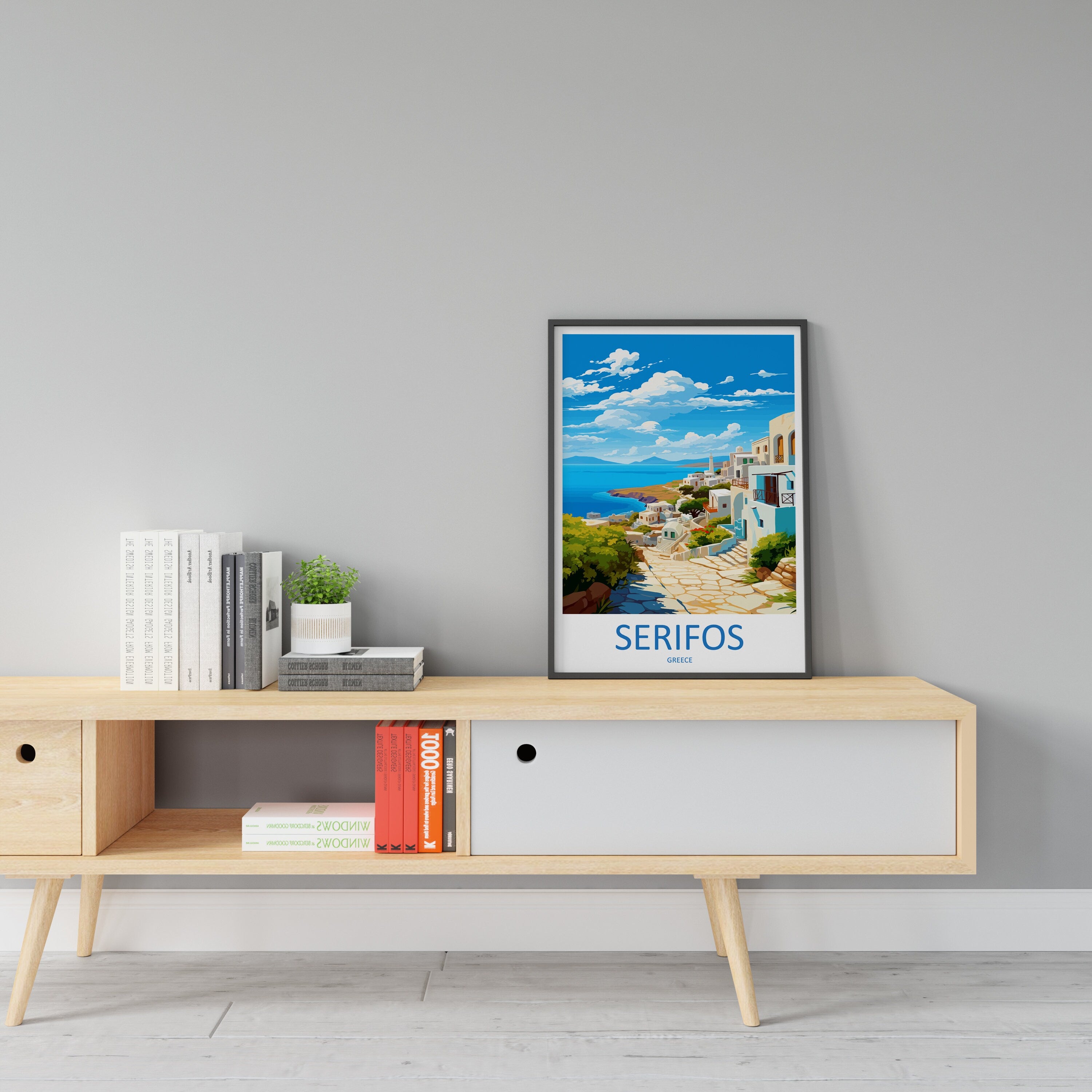 Serifos Travel Print Wall Art Serifos Greece Wall Hanging Home Decoration Serifos Gift Art Lovers Wall Art Print Serifos Greece Wall Art