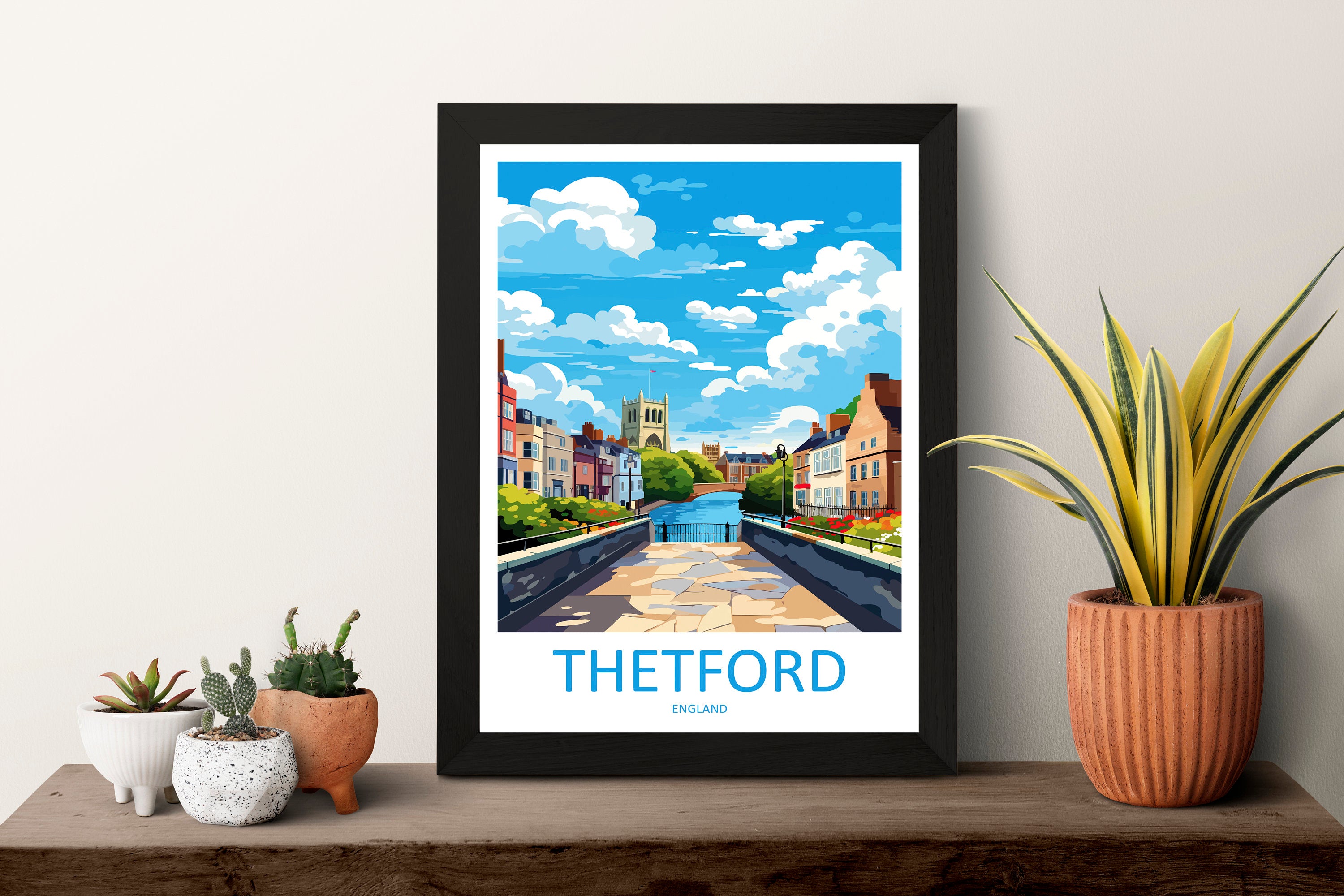 Thetford Travel Print Wall Art Thetford Wall Hanging Home Décor Thetford Gift Art Lovers England Art Lover Gift Thetford Art