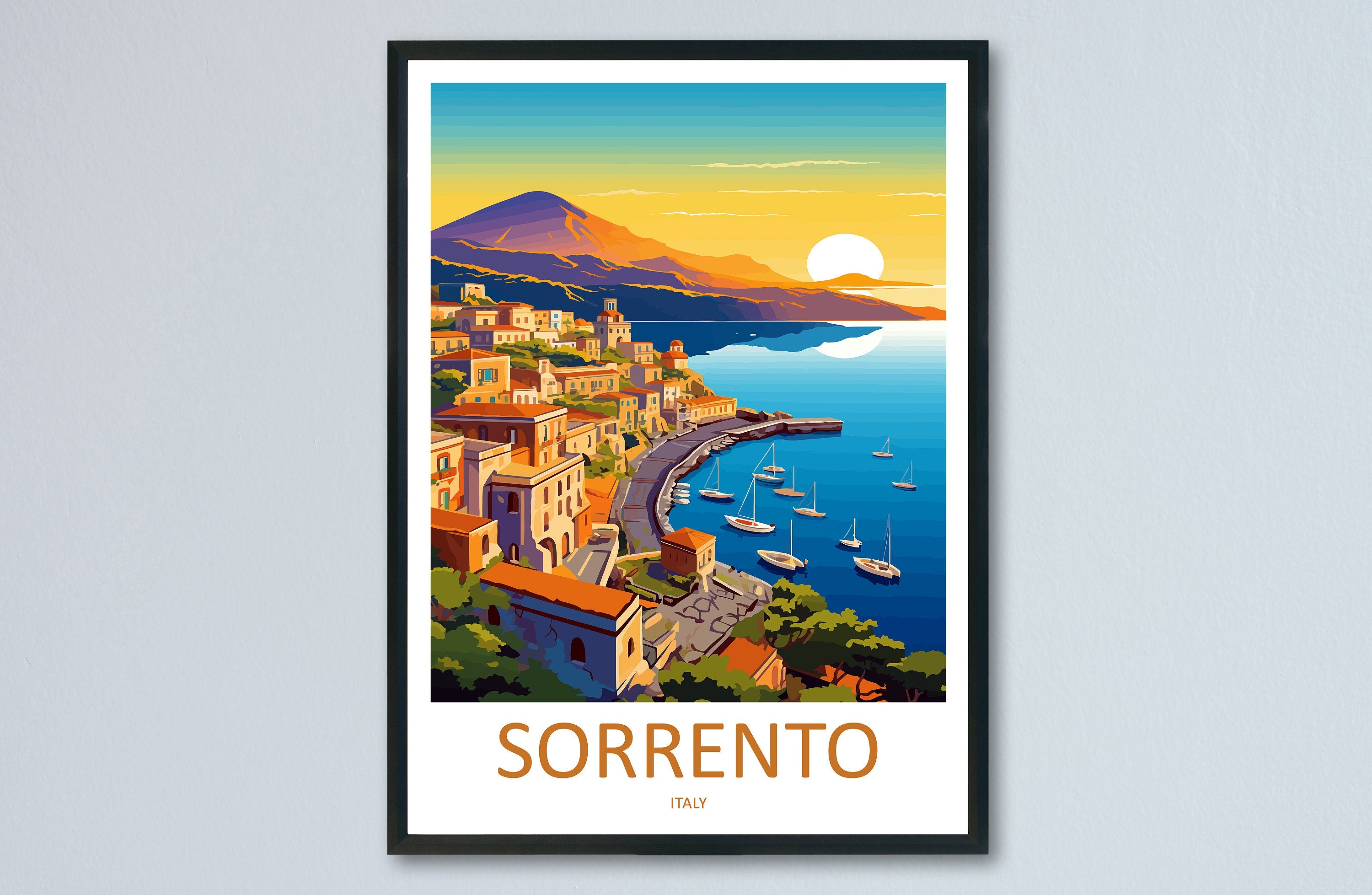 Sorrento Travel Print Wall Art Sorrento Wall Hanging Home Décor Sorrento Gift Art Lovers Italy Art Lover Gift Sorrento Print Sorrento Art