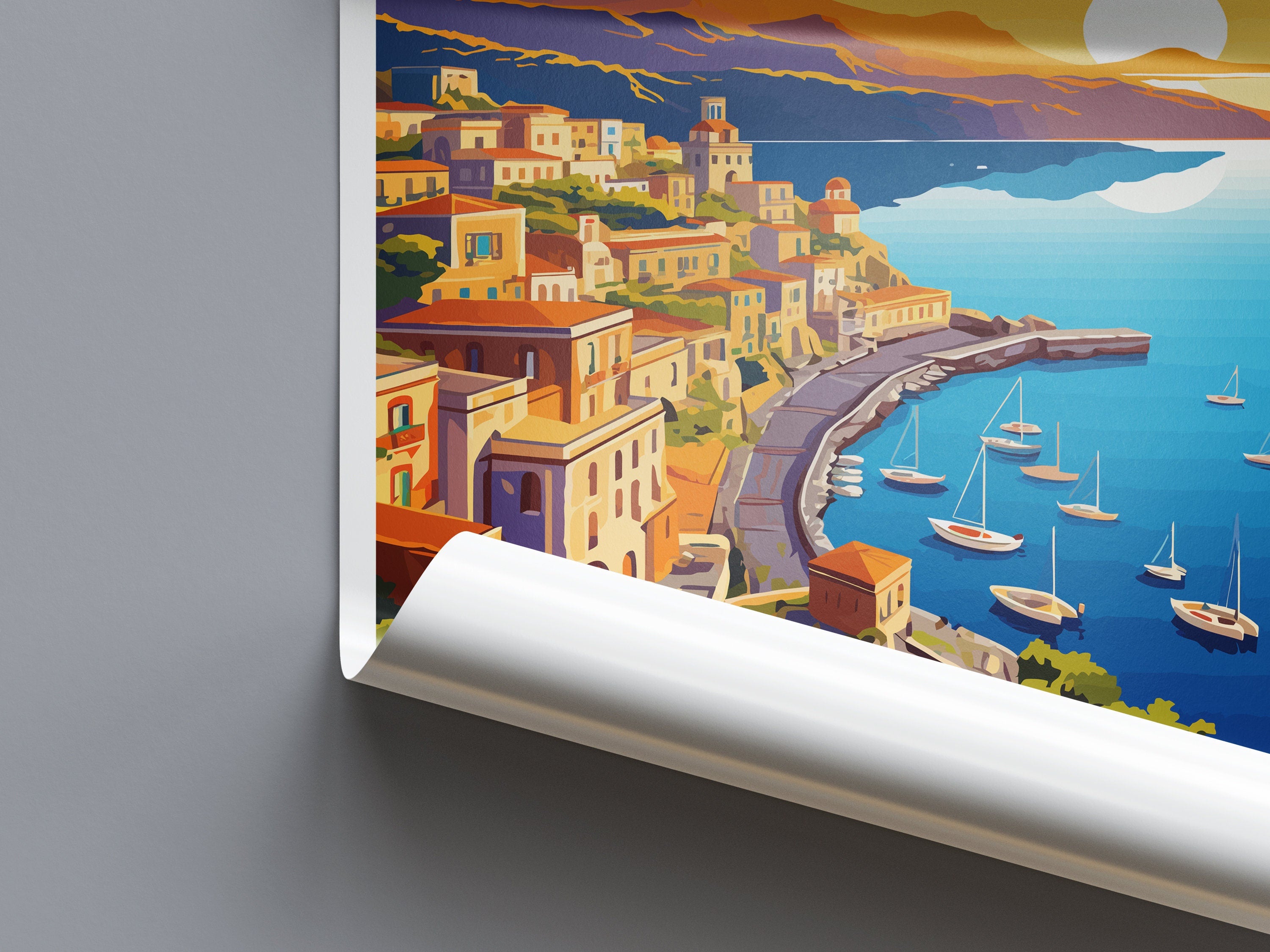 Sorrento Travel Print Wall Art Sorrento Wall Hanging Home Décor Sorrento Gift Art Lovers Italy Art Lover Gift Sorrento Print Sorrento Art