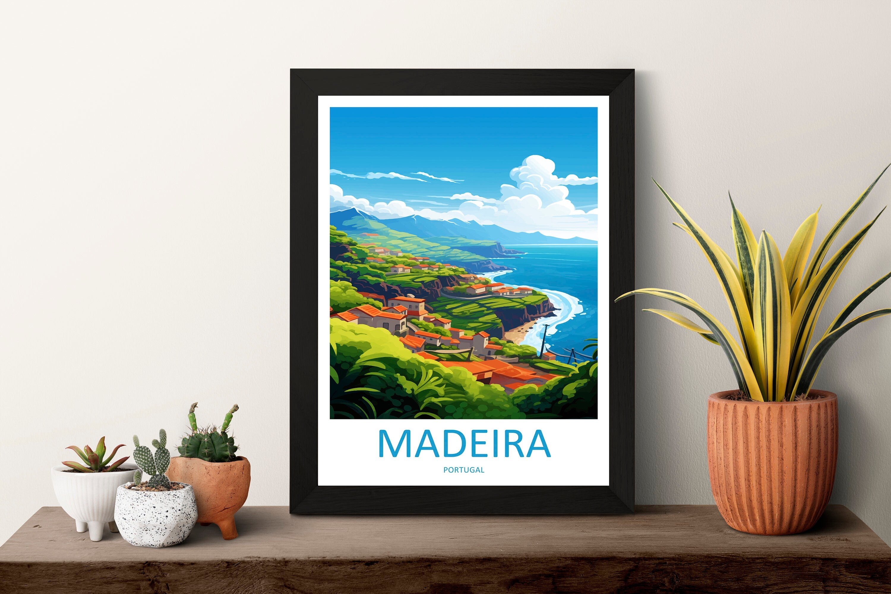 Madeira Travel Print Wall Art Madeira Wall Hanging Home Décor Madeira Gift Art Lovers Portugal Art Lover Gift Madeira Wall Décor Madeira Art