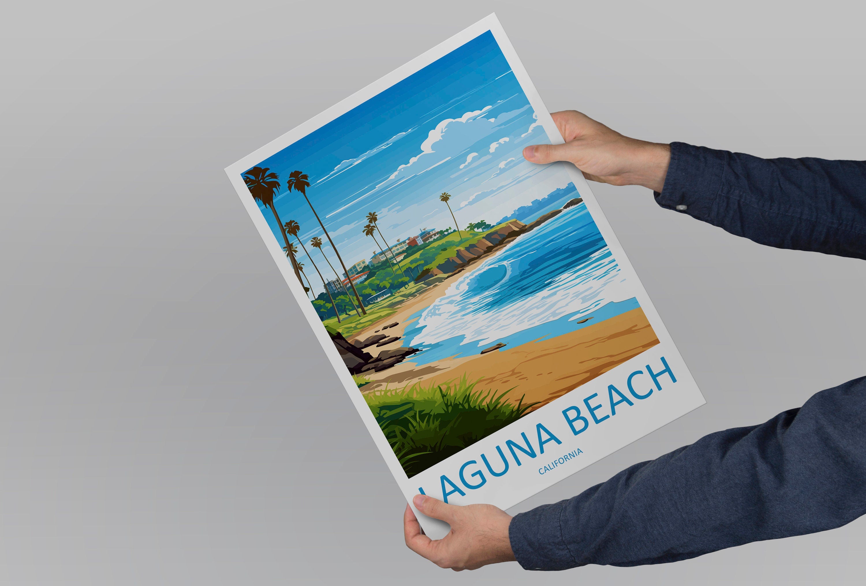 Laguna Beach Travel Print Wall Art Laguna Beach Wall Hanging Home Décor Laguna Beach Gift Art Lovers California Art Lover Gift