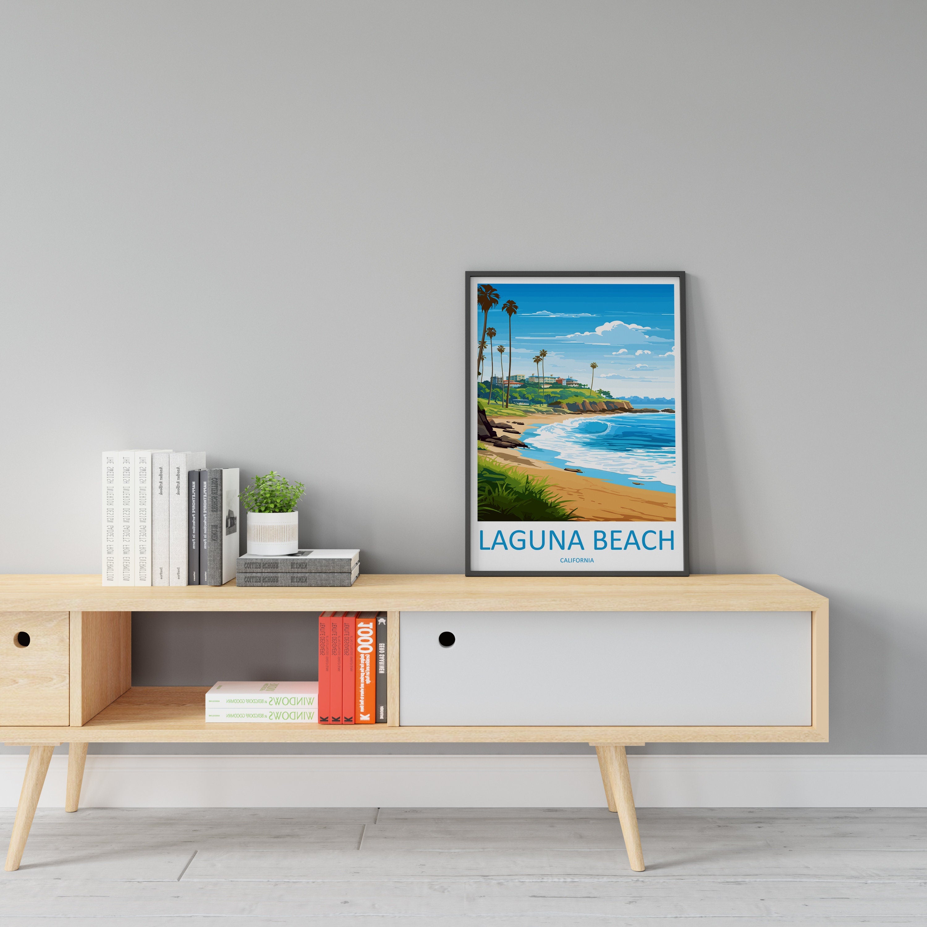 Laguna Beach Travel Print Wall Art Laguna Beach Wall Hanging Home Décor Laguna Beach Gift Art Lovers California Art Lover Gift