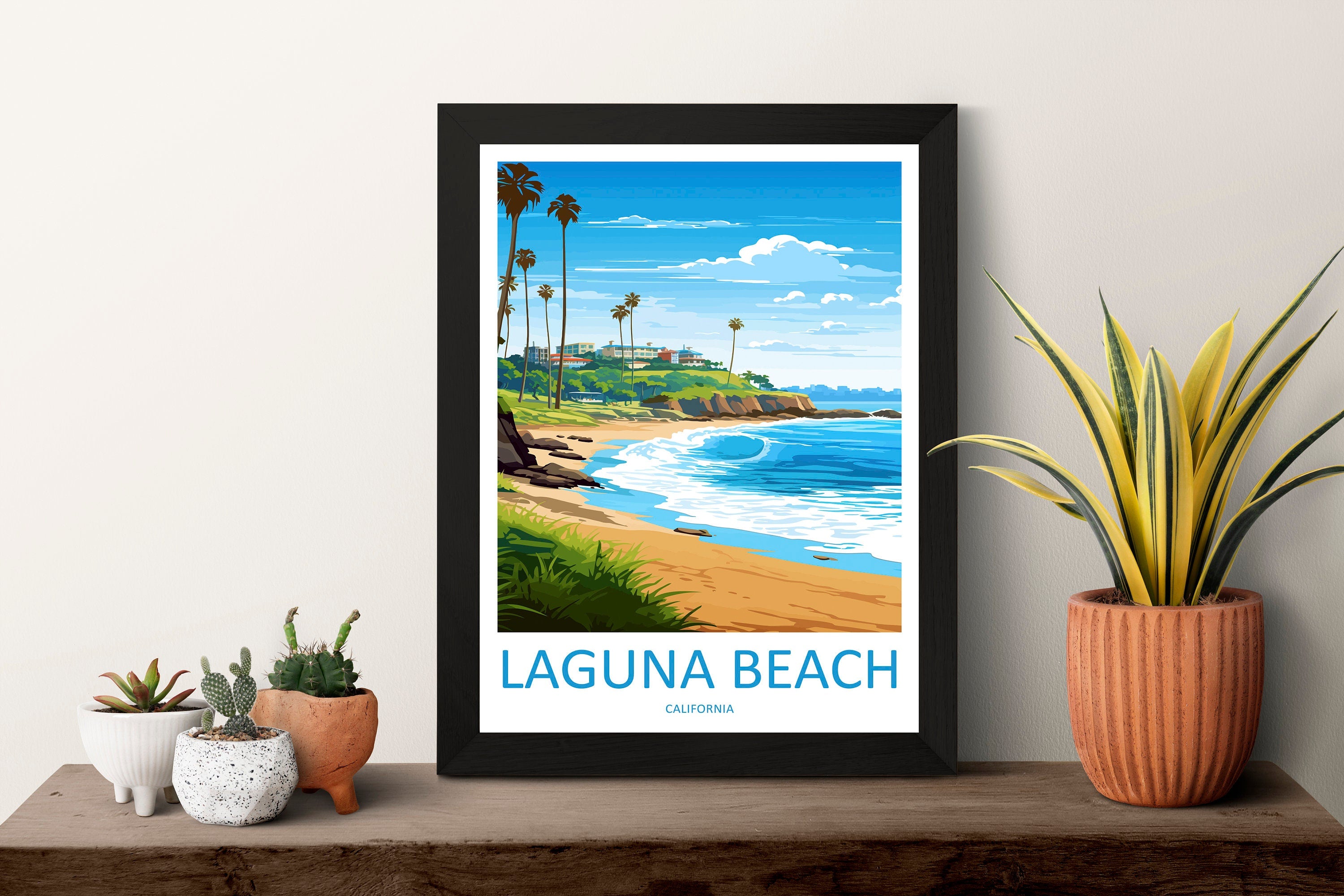 Laguna Beach Travel Print Wall Art Laguna Beach Wall Hanging Home Décor Laguna Beach Gift Art Lovers California Art Lover Gift