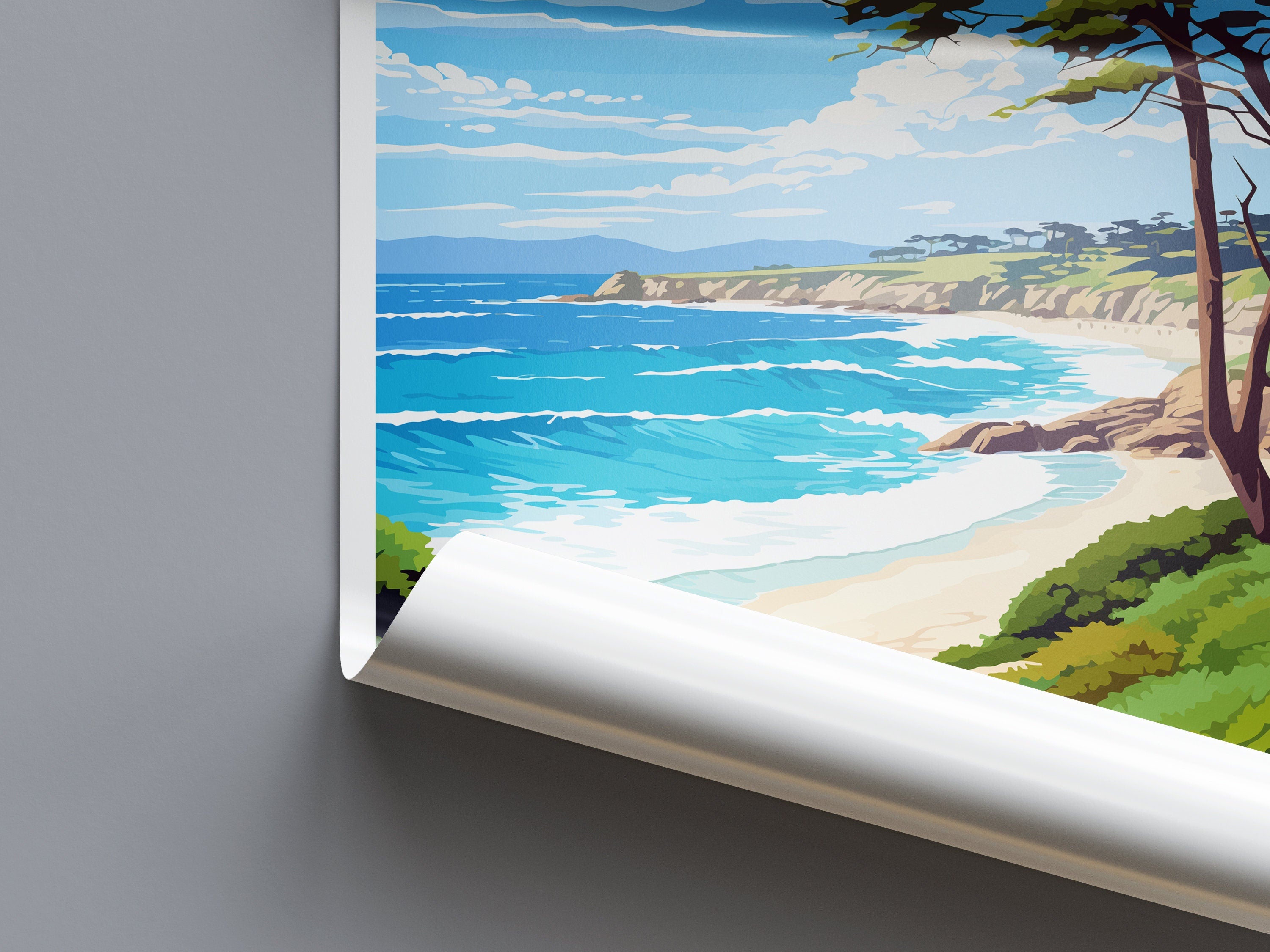 Carmel Beach Travel Print Wall Art Carmel Beach Wall Hanging Home Décor Carmel Beach Gift Art Lovers California Art Lover Gift