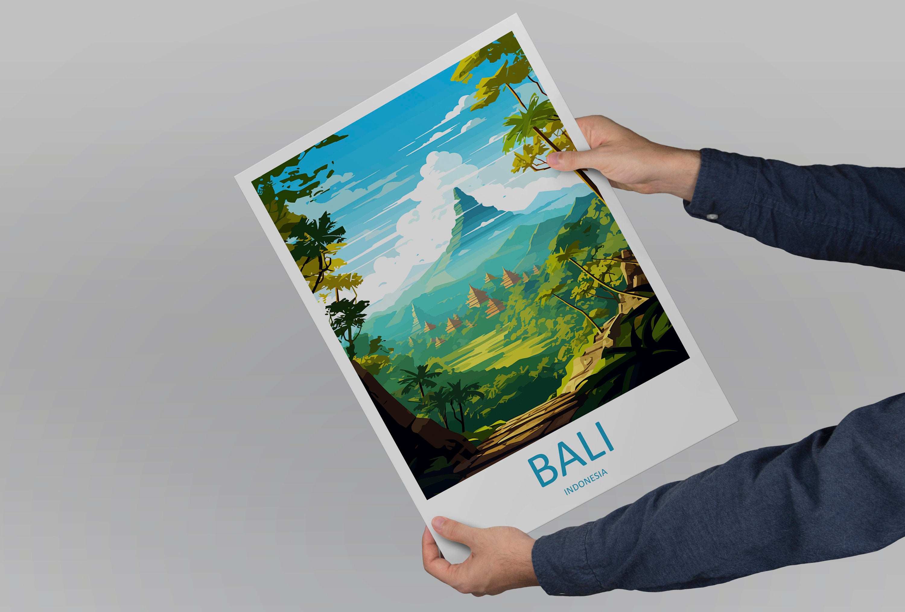 Bali Travel Print Wall Art Bali Wall Hanging Home Décor Bali Gift Art Lovers Indonesia Art Lover Gift Bali Travel Art Poster