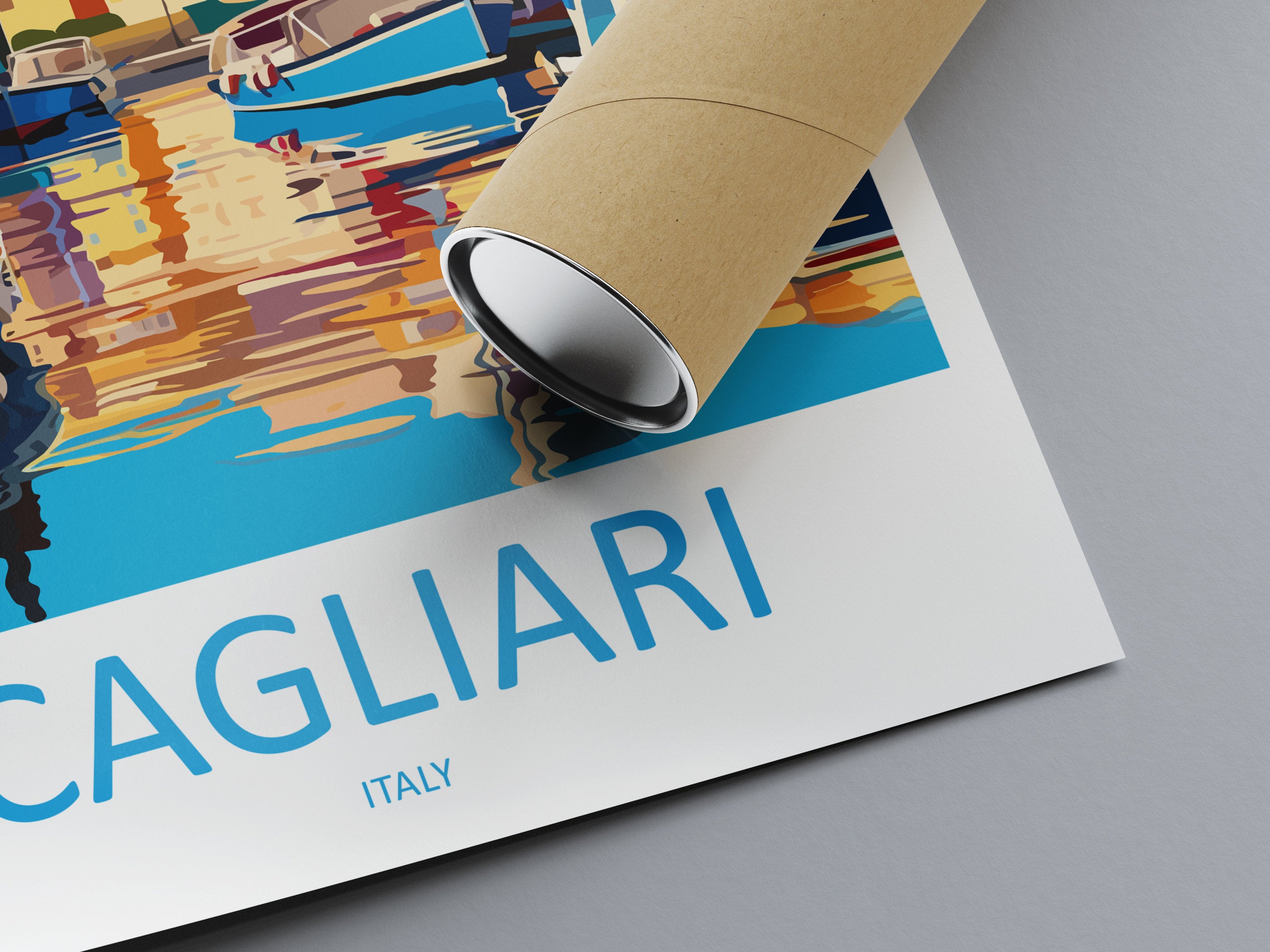 Cagliari Travel Print Wall Art Cagliari Wall Hanging Home Décor Cagliari Gift Art Lovers Italy Art Lover Gift Cagliari Print Cagliari