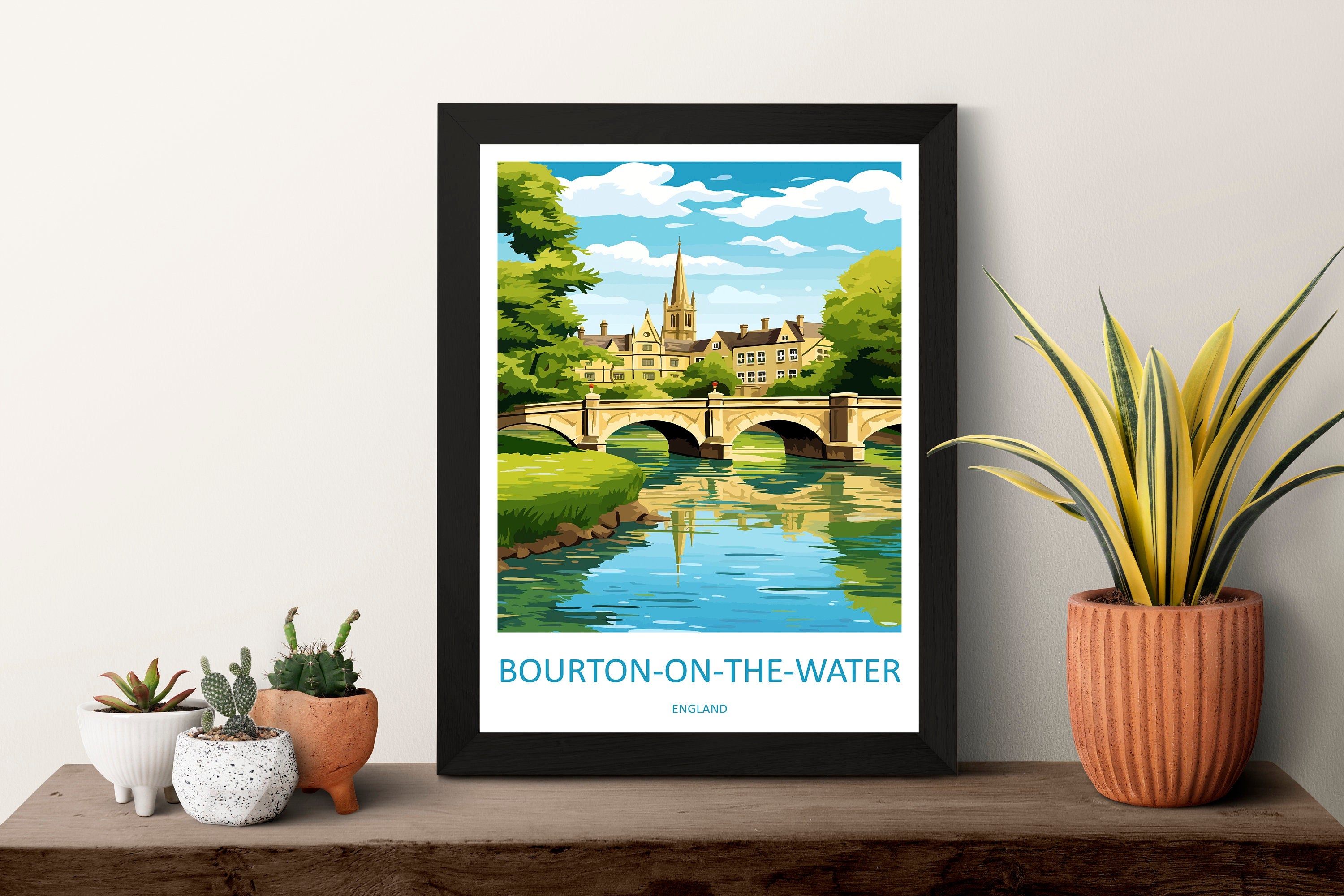 Bourton On The Water Travel Print Wall Art Bourton On The Water Wall Hanging Home Décor Bourton On The Water Gift Art Lovers England Art