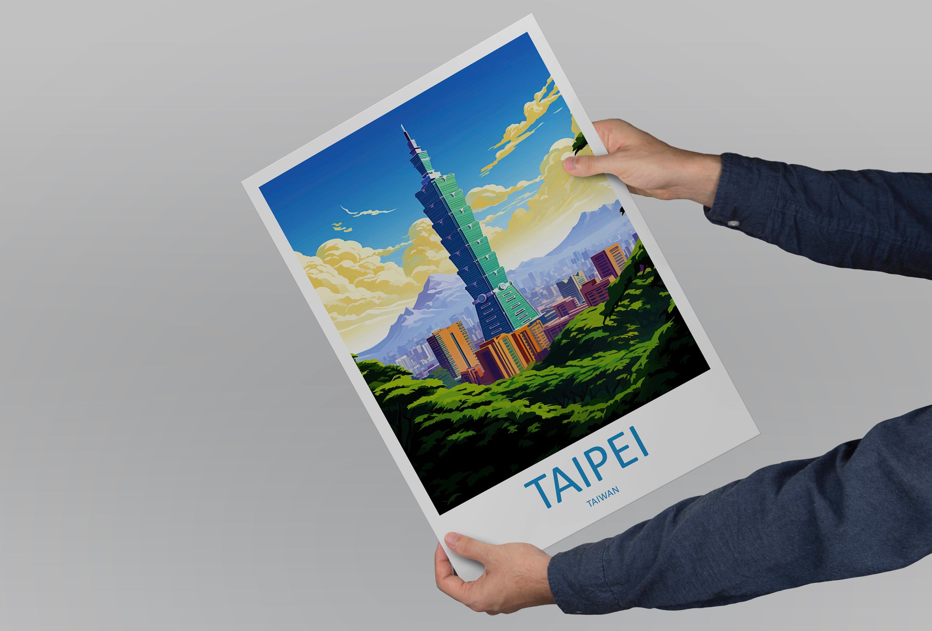 Taipei Travel Print Wall Art Taipei Wall Hanging Home Decoration Taipei Gift Art Lovers Wall Art Taiwan