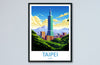 Taipei Travel Print Wall Art Taipei Wall Hanging Home Decoration Taipei Gift Art Lovers Wall Art Taiwan