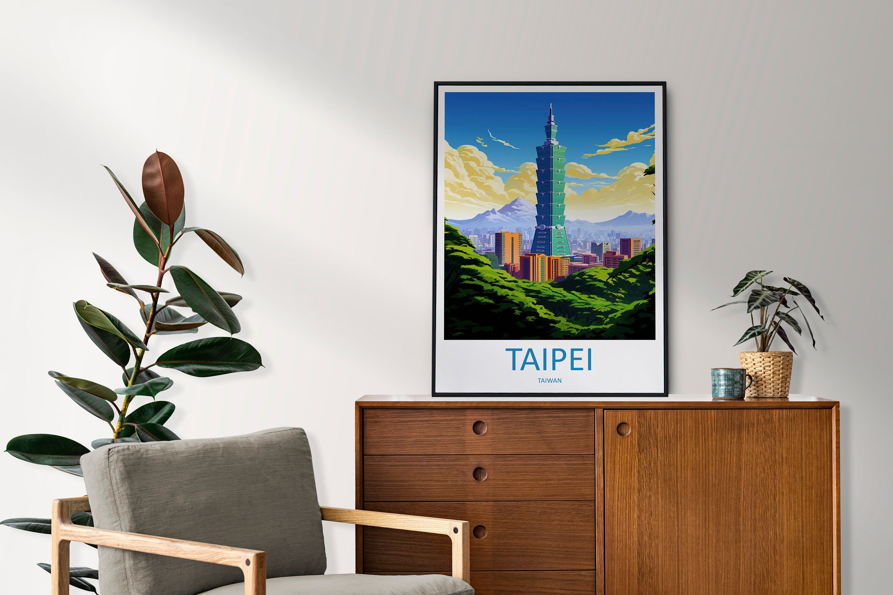 Taipei Travel Print Wall Art Taipei Wall Hanging Home Decoration Taipei Gift Art Lovers Wall Art Taiwan