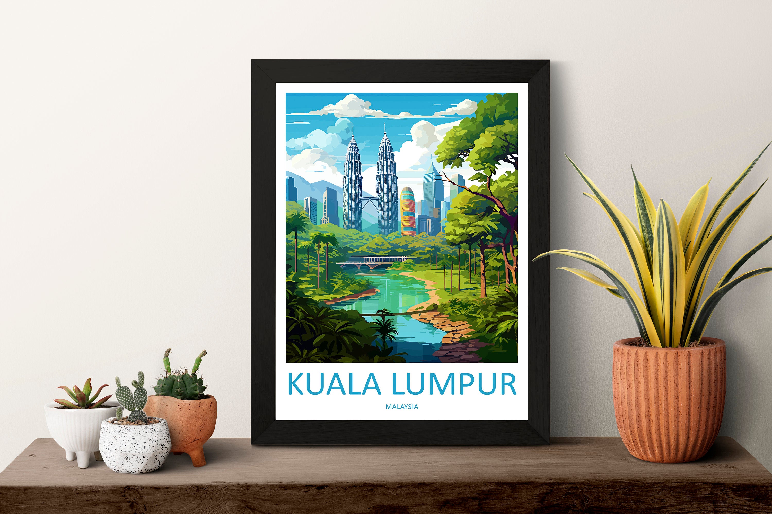 Kuala Lumpur Travel Print Wall Decor Kuala Lumpur Poster Kuala Lumpur Travel Print Art Kuala Lumpur Illustration Malaysia