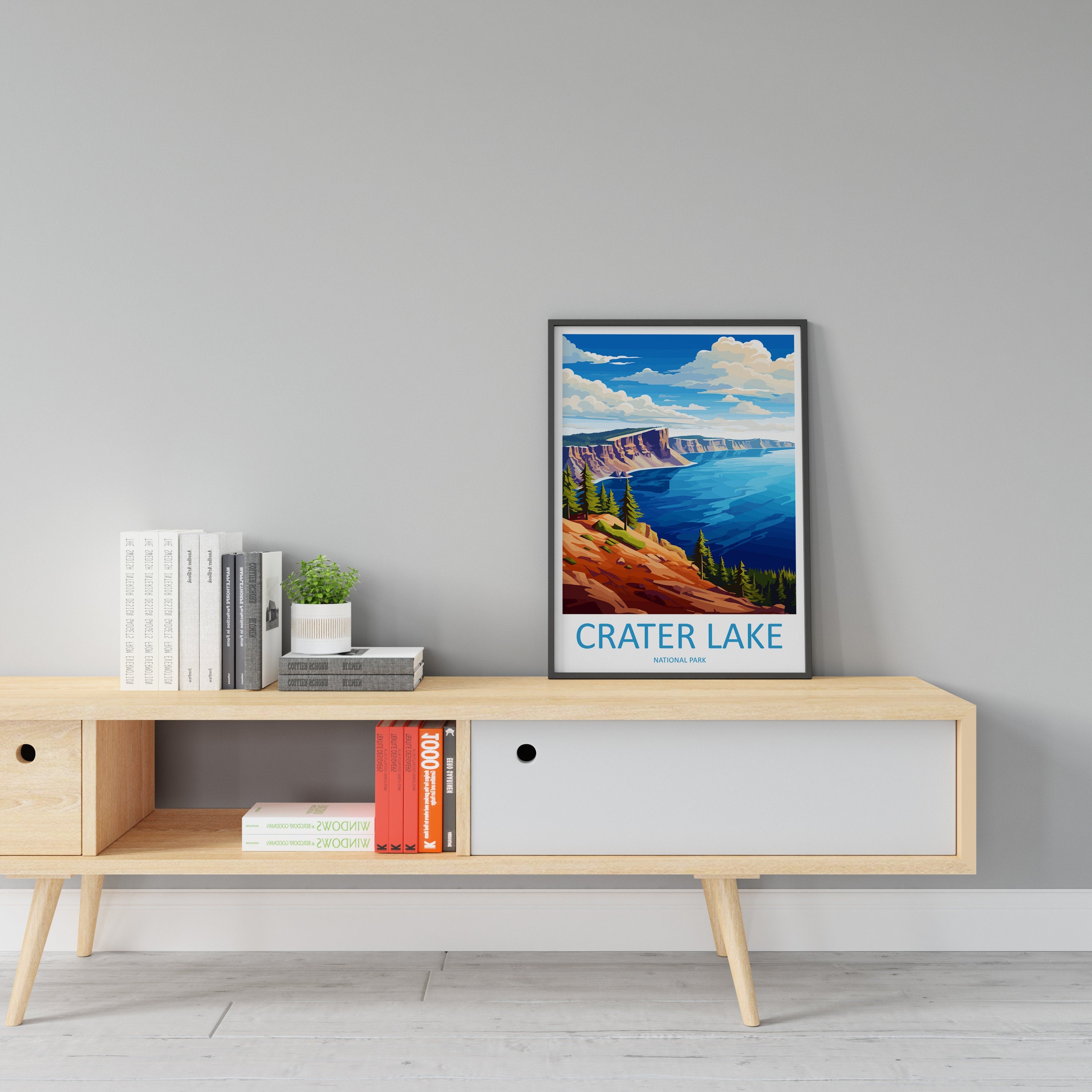 Crater Lake National Park Travel Print Wall Art Crater Lake National Park Wall Hanging Home Décor Crater Lake National Park Gift Art