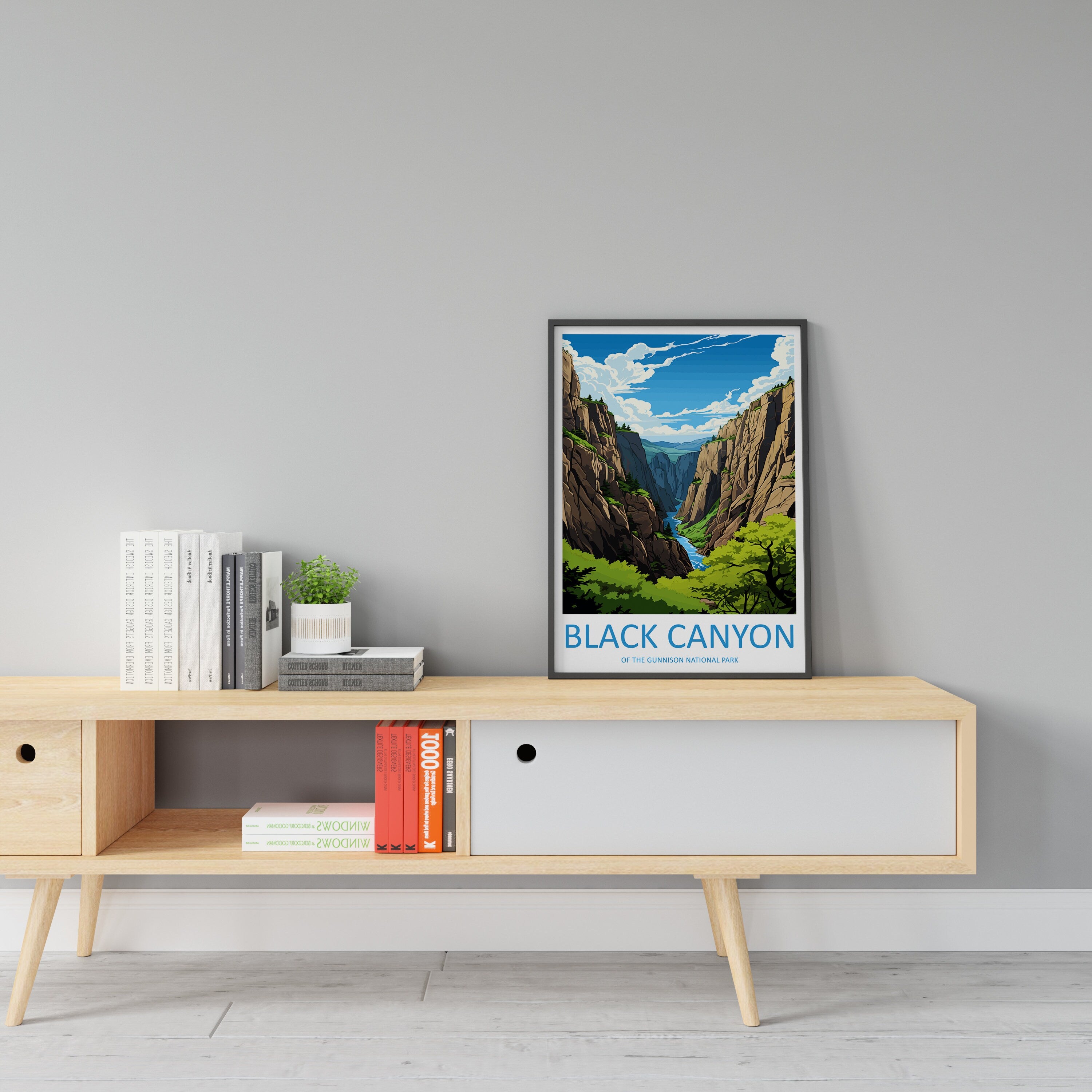 Black Canyon National Park Travel Print Wall Art Black Canyon Wall Hanging Home Décor Black Canyon Gift Art Lovers Colorado Art Lover Gift