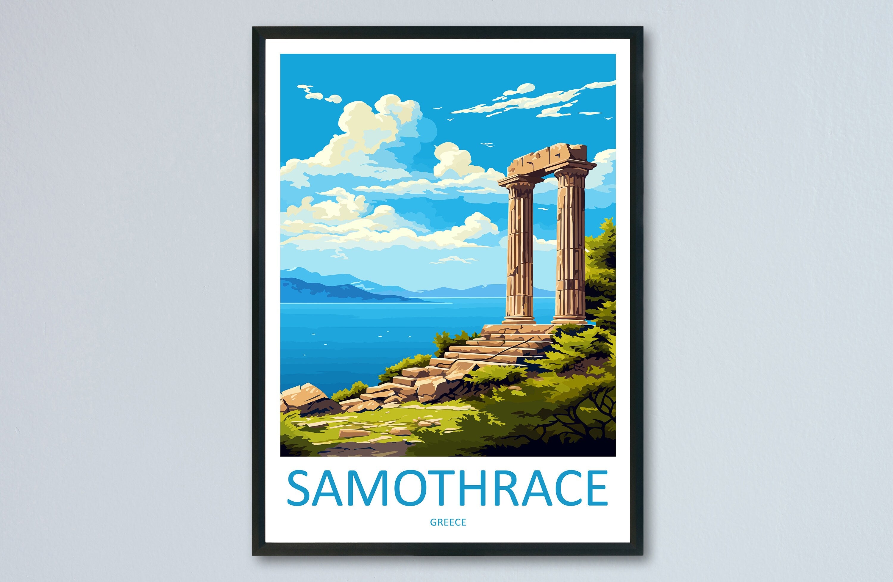 Samothrace Travel Print Wall Art Samothrace Wall Hanging Home Decor Samothrace Gift Art Lovers Wall Art Print Samothrace Wall Samothrace