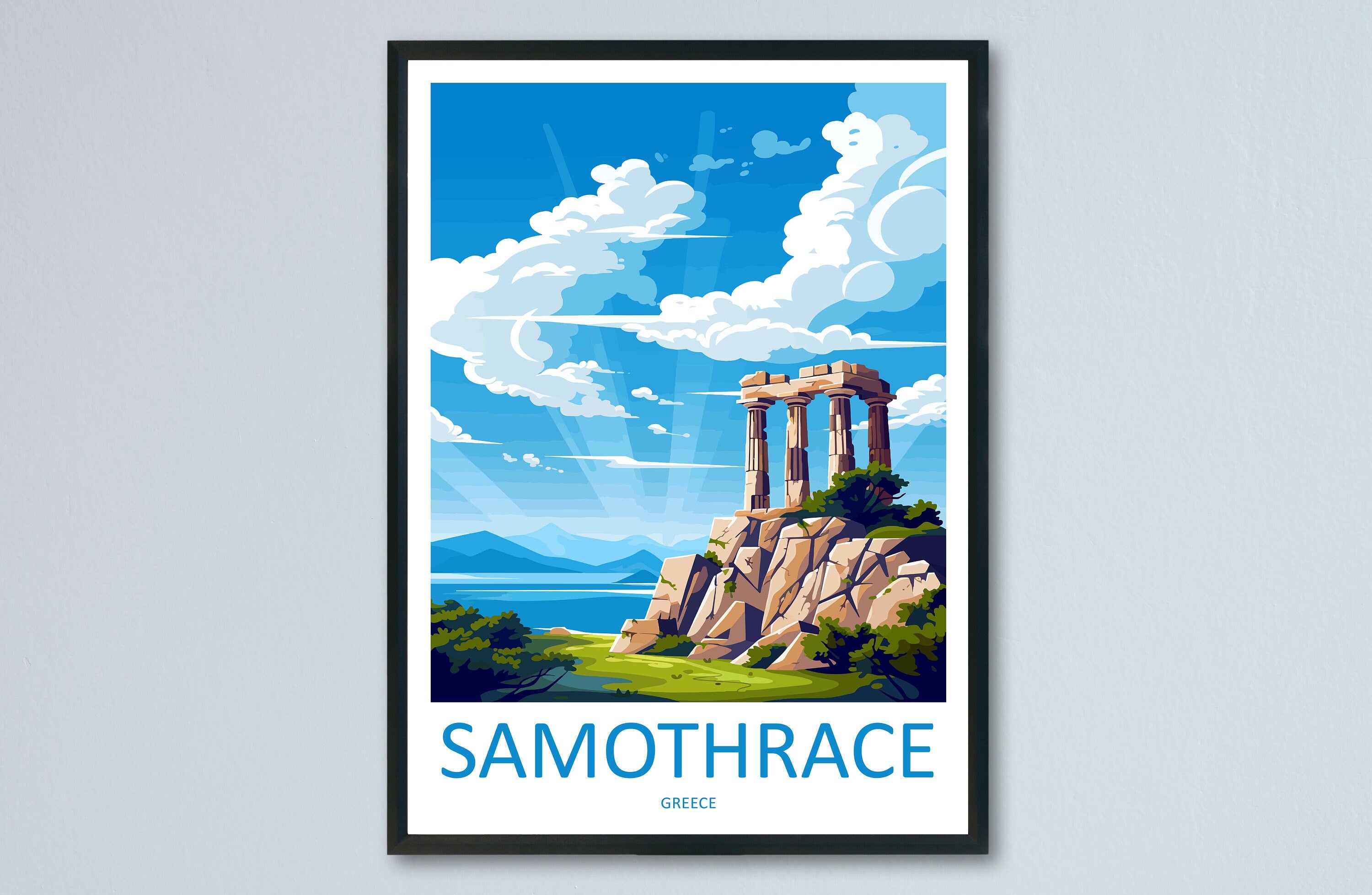 Samothrace Travel Print Wall Art Samothrace Wall Hanging Home Decor Samothrace Gift Art Lovers Wall Art Print Samothrace Wall Samothrace