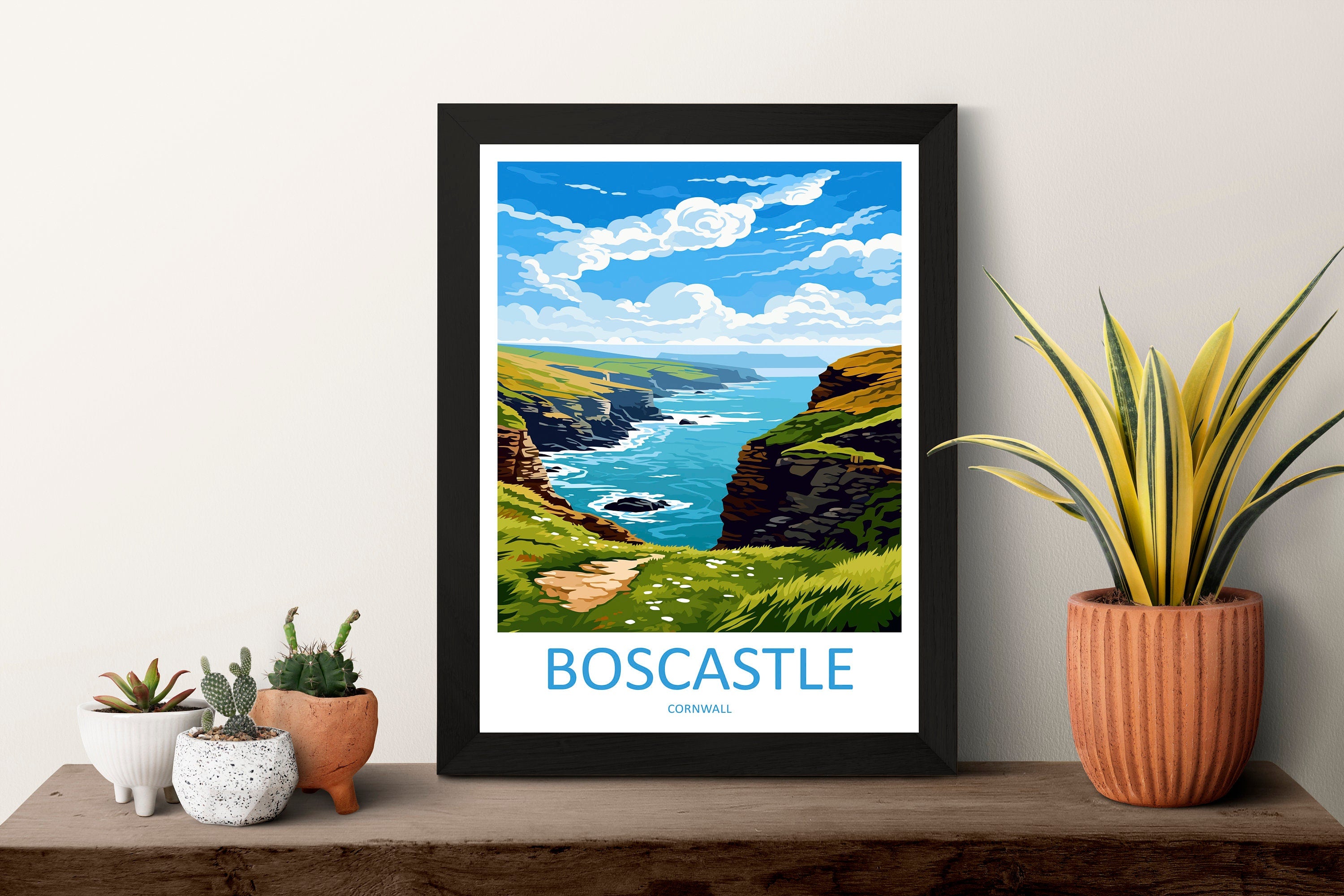 Boscastle Travel Print Wall Art Boscastle Wall Hanging Home Décor Boscastle Gift Art Lovers Cornwall Art Boscastle Gift