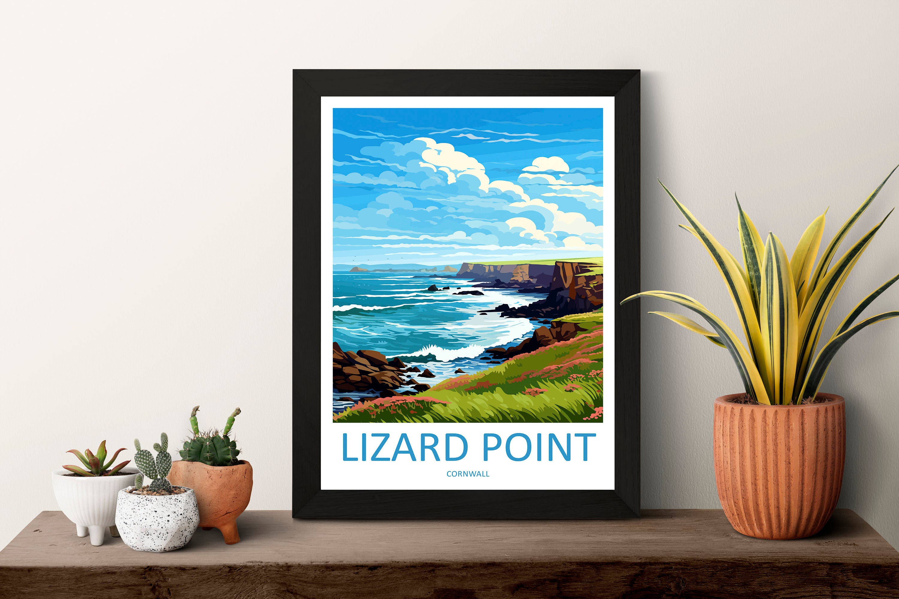 Lizard Point Travel Print Wall Art Lizard Point Wall Hanging Home Décor Lizard Point Gift Art Lovers England Art Lover Gift Lizard Point Art