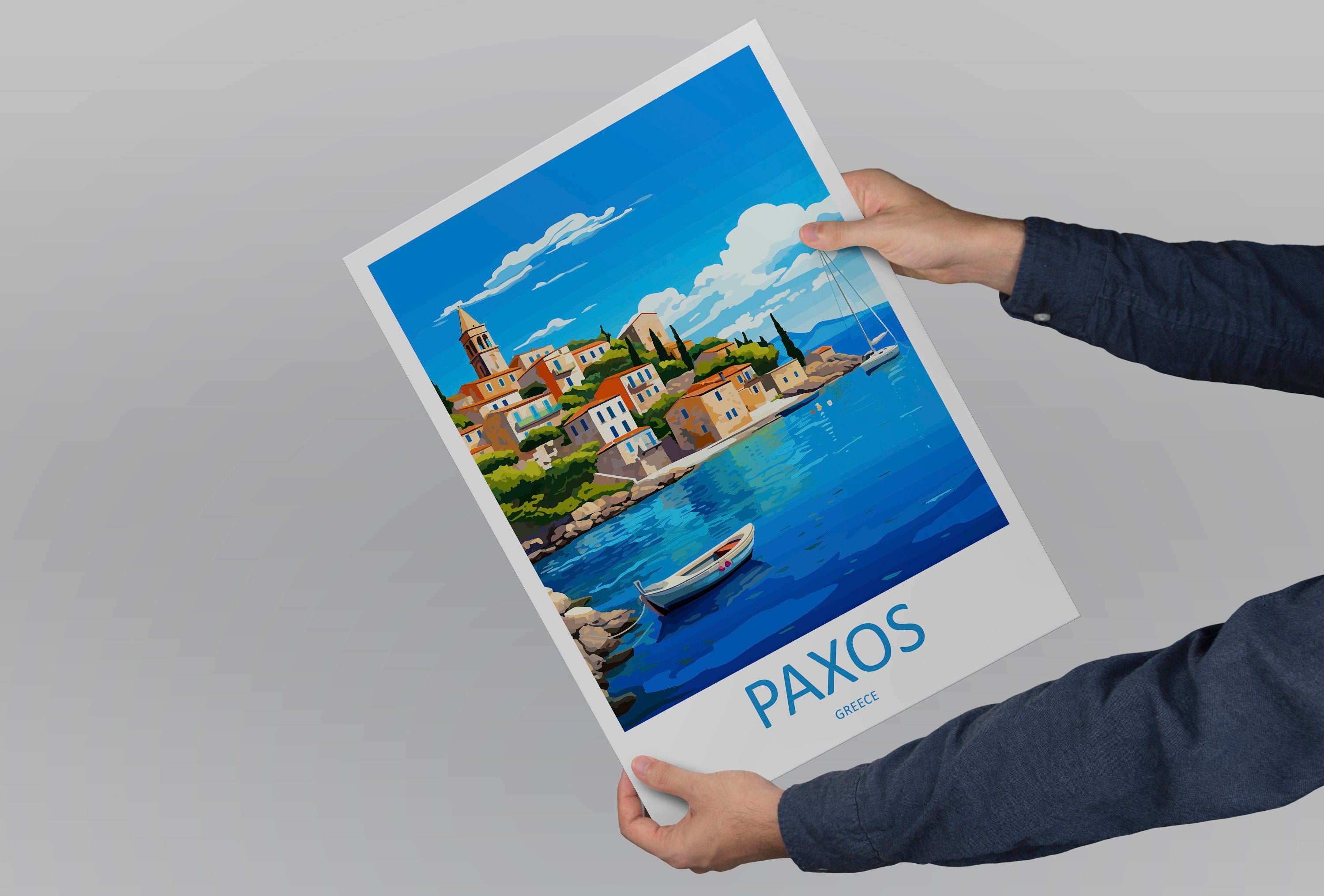 Paxos Travel Print Wall Art Paxos Greece Wall Hanging Home Decoration Paxos Gift Art Lovers Wall Art Print Paxos Greece Wall Art