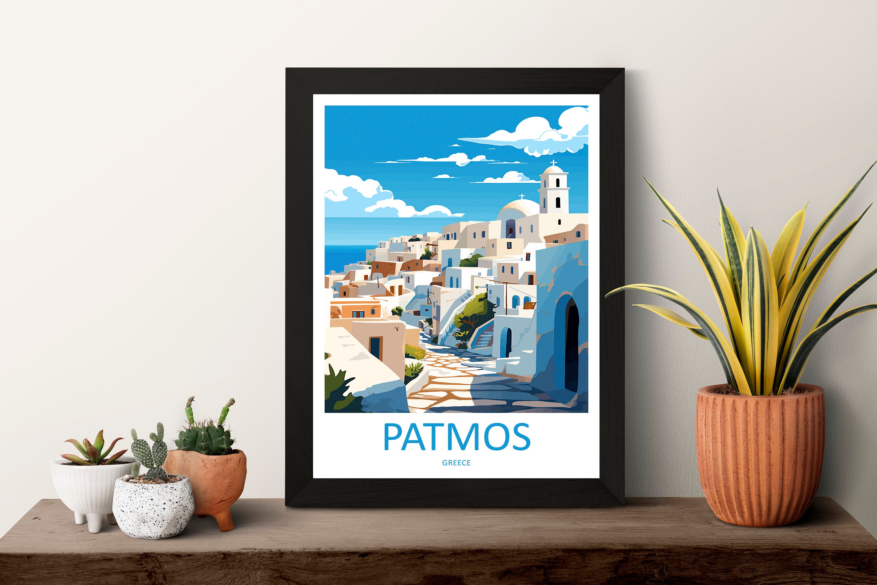 Patmos Travel Print Wall Art Patmos Greece Wall Hanging Home Decoration Patmos Gift Art Lovers Wall Art Print Patmos Greek Print Art Patmos