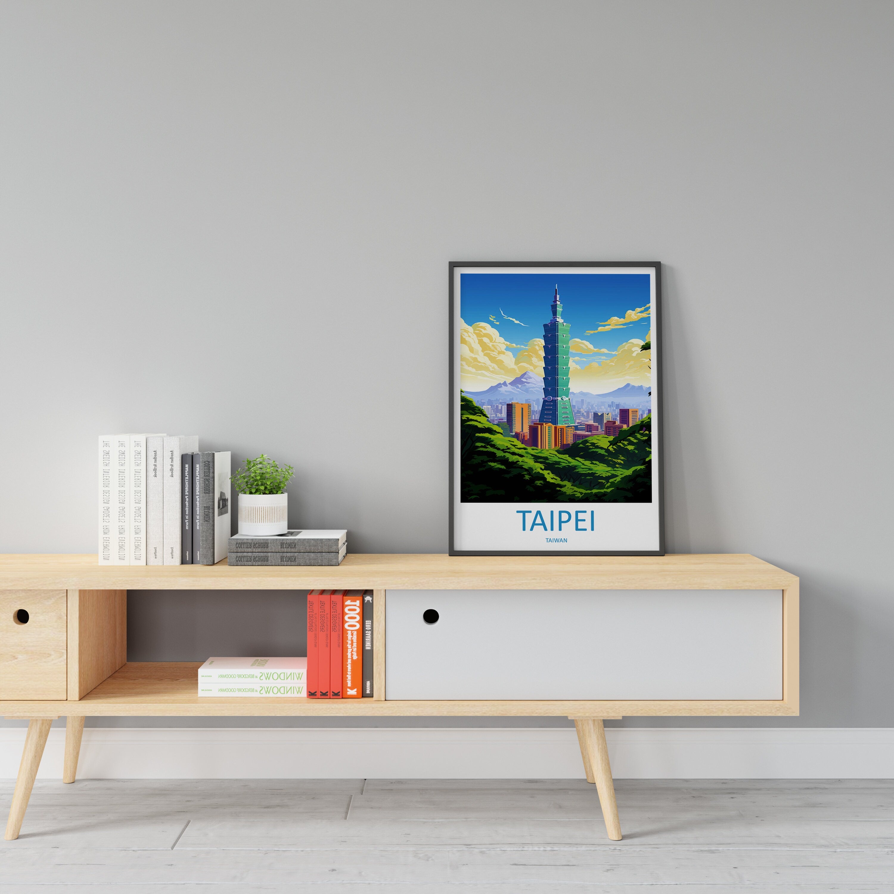 Taipei Travel Print Wall Art Taipei Wall Hanging Home Decoration Taipei Gift Art Lovers Wall Art Taiwan