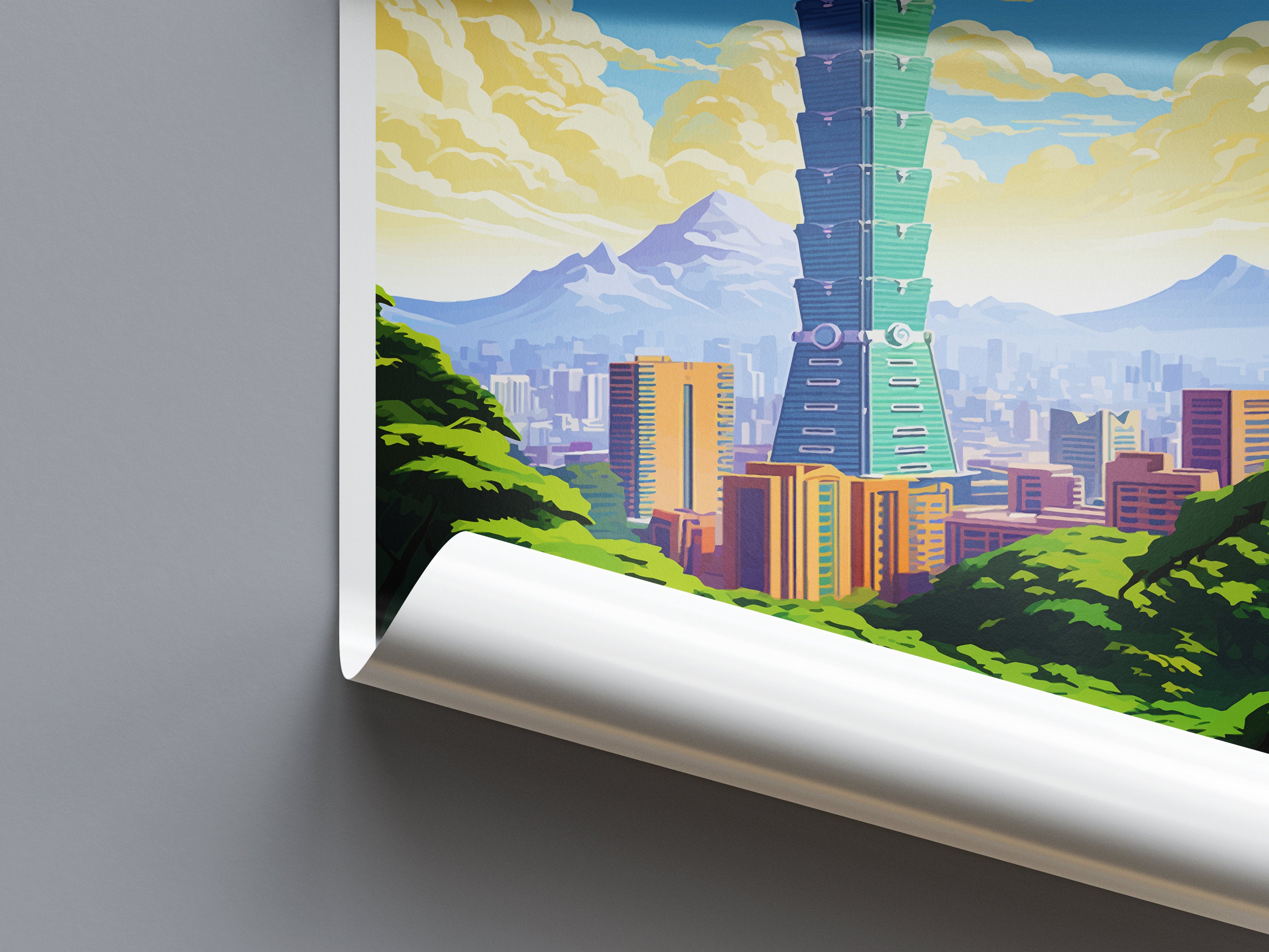 Taipei Travel Print Wall Art Taipei Wall Hanging Home Decoration Taipei Gift Art Lovers Wall Art Taiwan