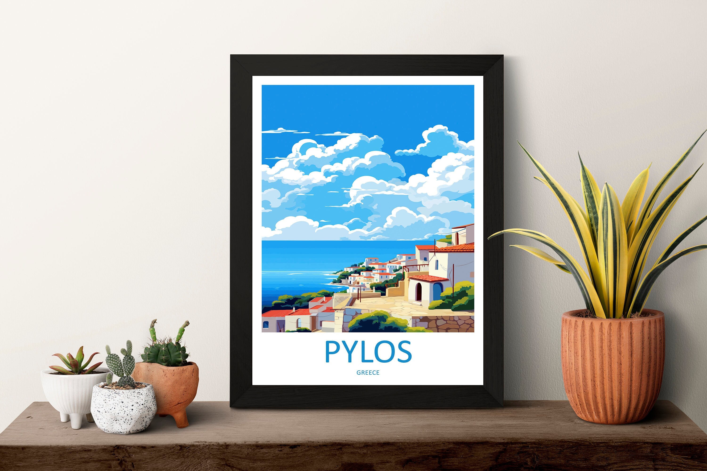 Pylos Travel Print Wall Art Pylos Wall Hanging Home Decoration Pylos Gift Art Lovers Wall Art Print Pylos Print